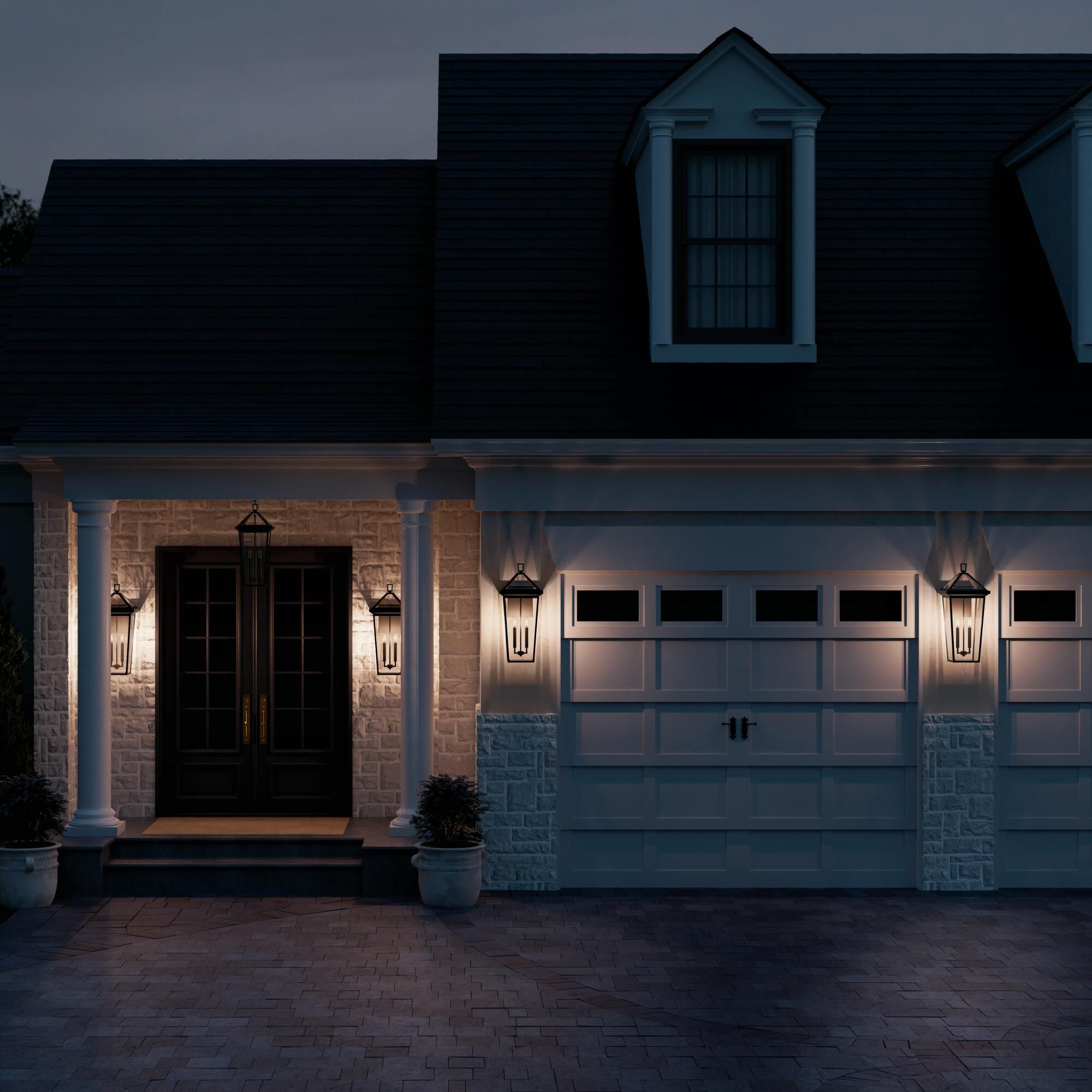 Regence 26 Inch Tall 2 Light Outdoor Wall Light by Kichler Lighting