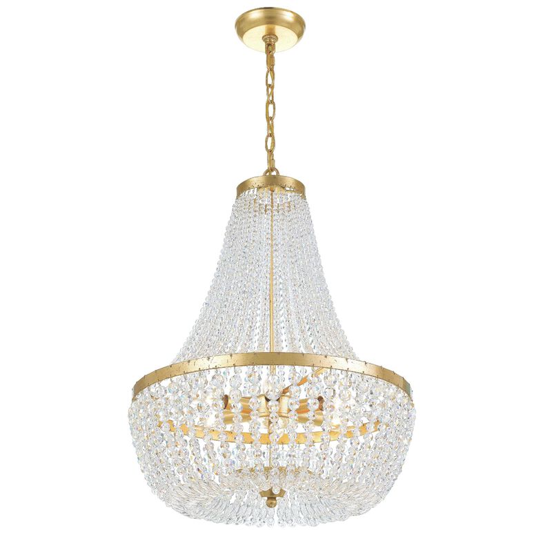 Rylee 18 Inch 6 Light Mini Chandelier by Crystorama