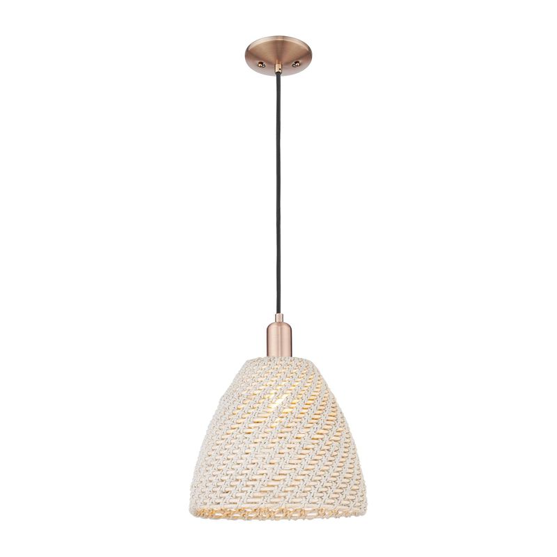 Bruno Marashlian Natural Ballston Dome 12 Inch Mini Pendant by Innovations Lighting
