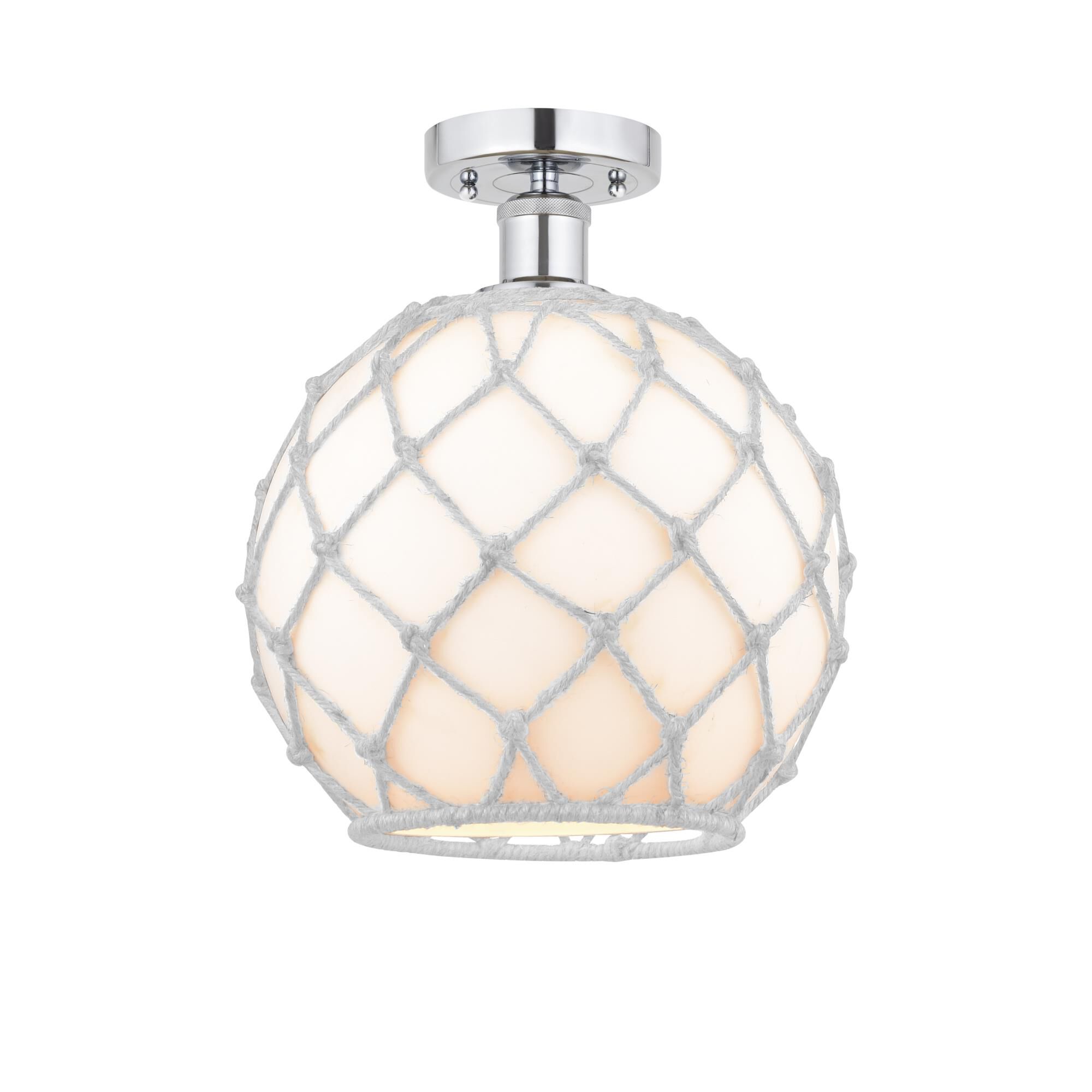 Bruno Marashlian Farmhouse Rope 10 Inch 1 Light Semi Flush Mount by Innovations Lighting