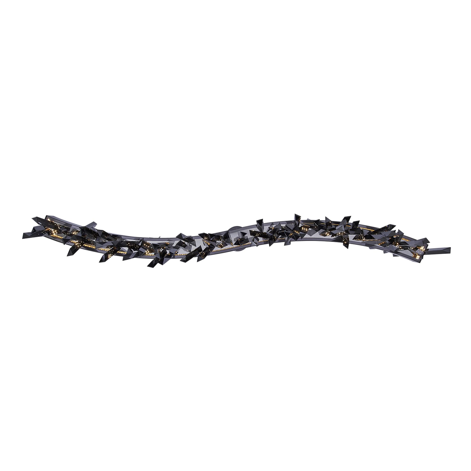 Shown in Black Nickel finish and Smoked Firenze crystal