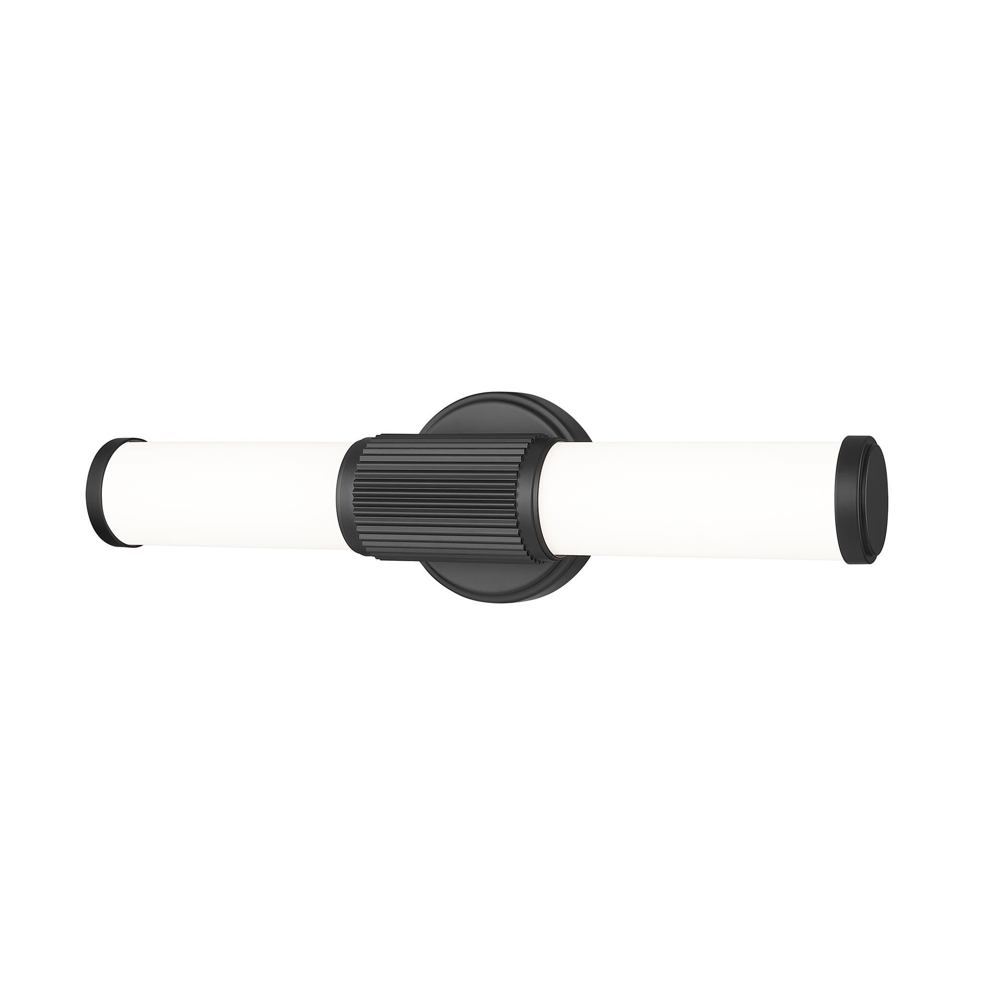 Shown in Matte Black finish and Opal White glass and Opal White shade