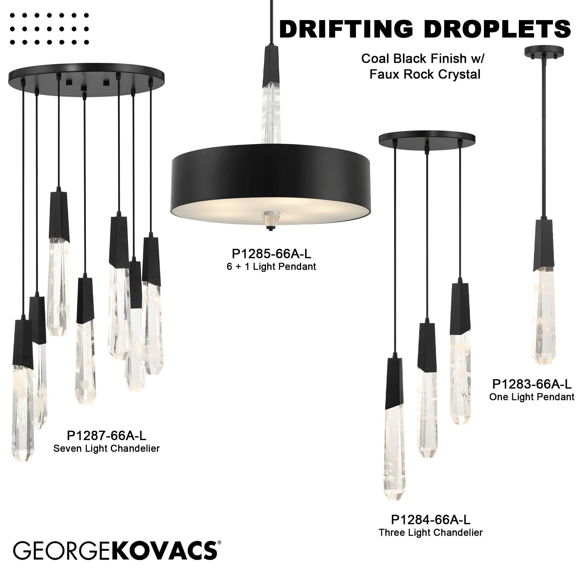 Drifting Droplets Multi Light Pendant by Kovacs