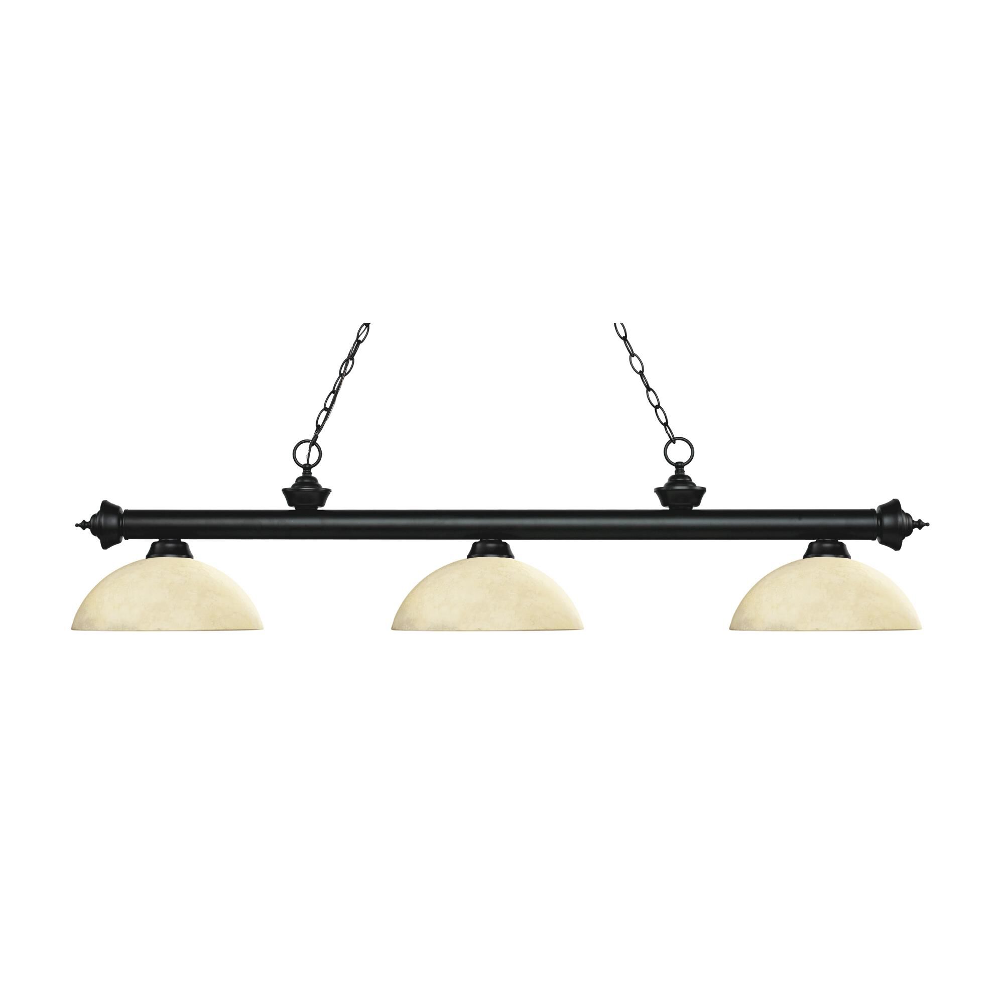 Shown in Matte Black finish and Glass shade