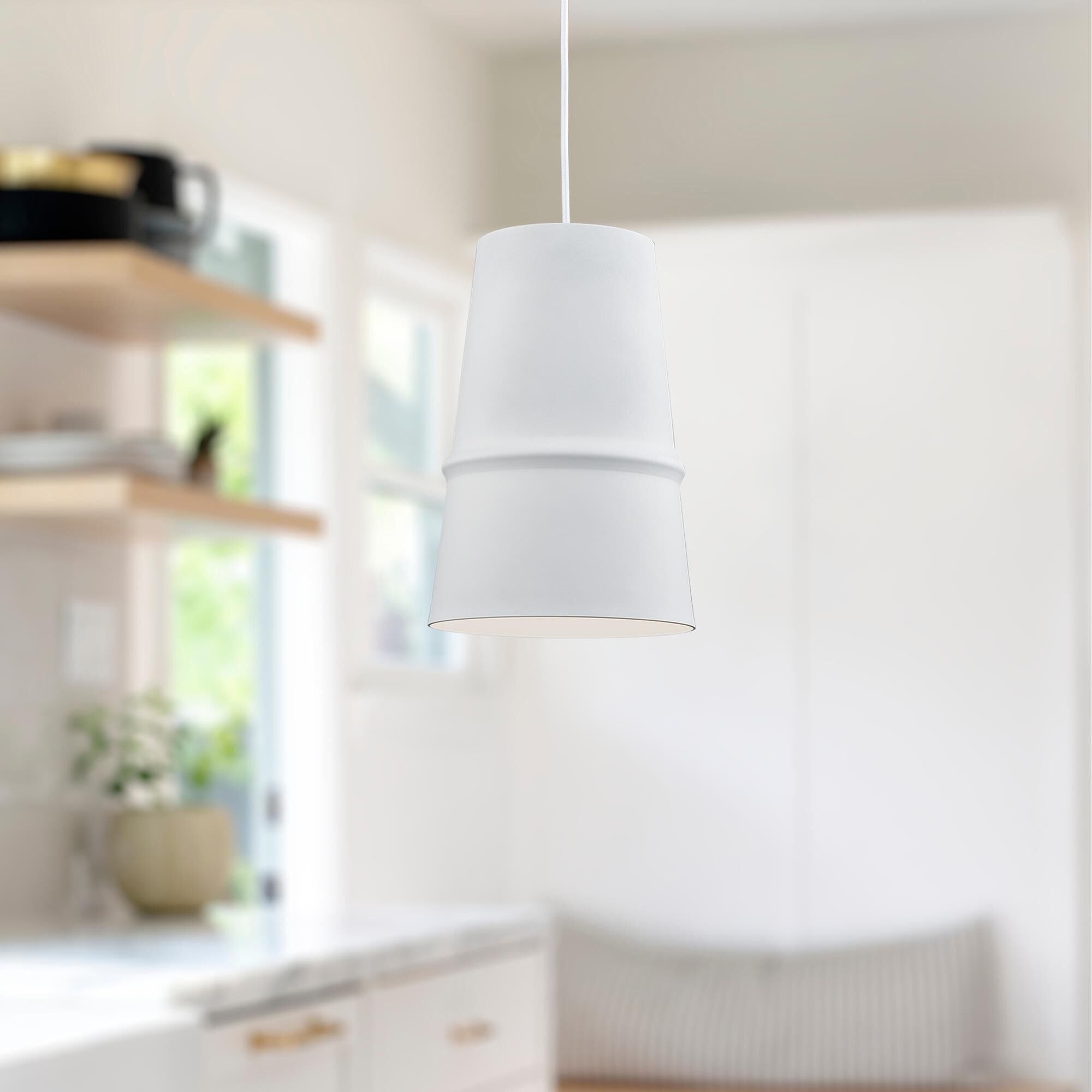 Shown in White finish and Aluminium shade