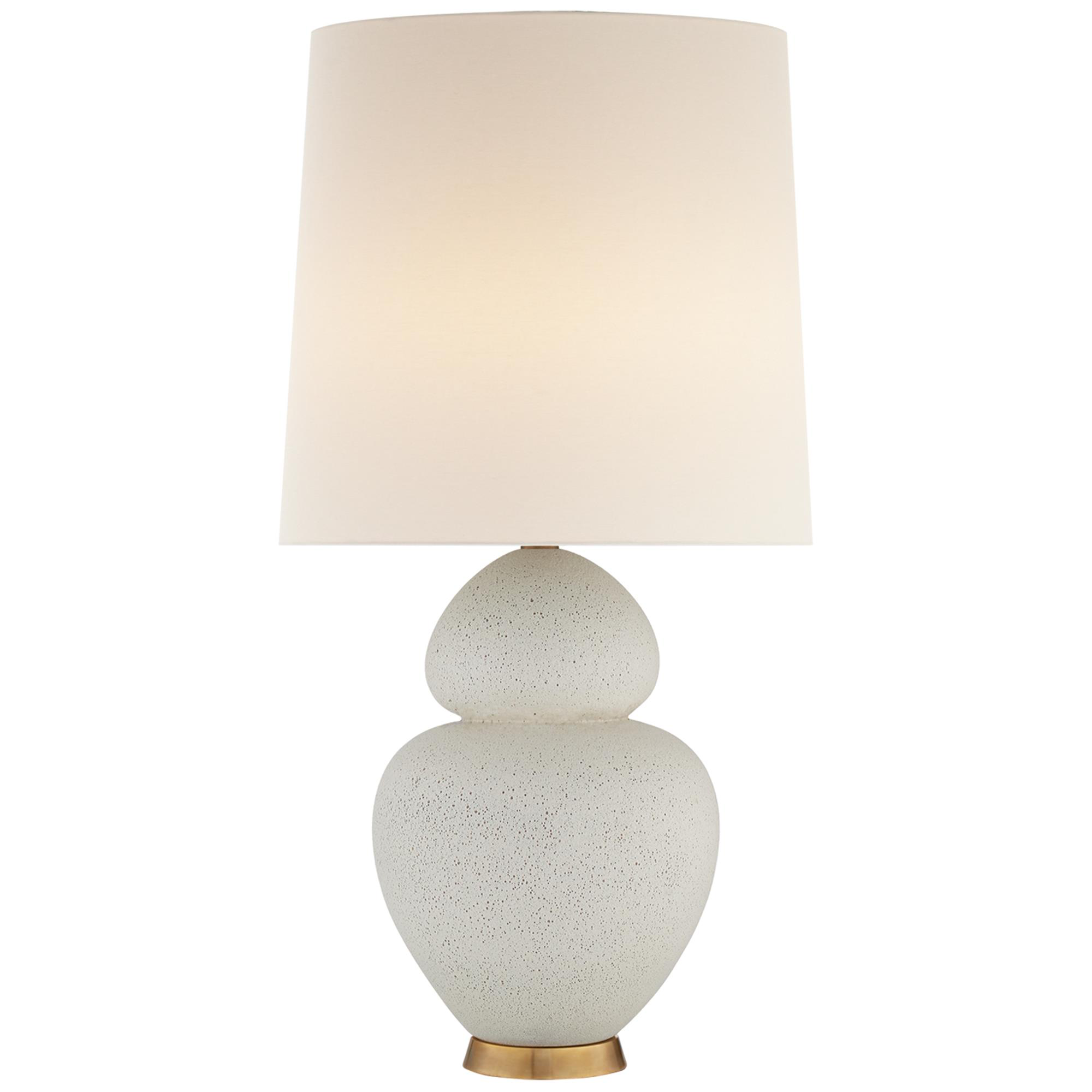 Shown in Chalk White finish and Linen shade