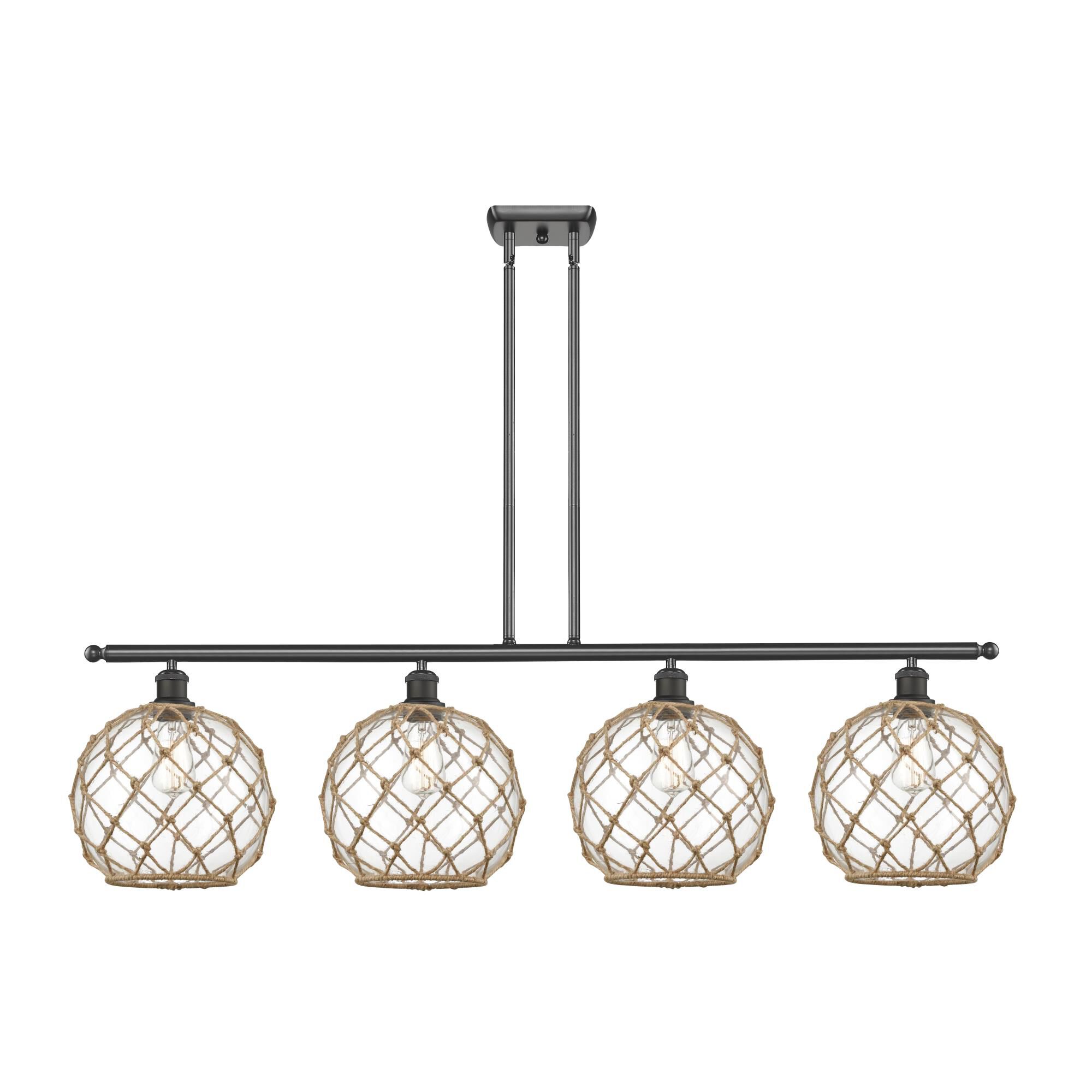 Bruno Marashlian Large Farmhouse Rope 48 Inch Linear Suspension Light by Innovations Lighting