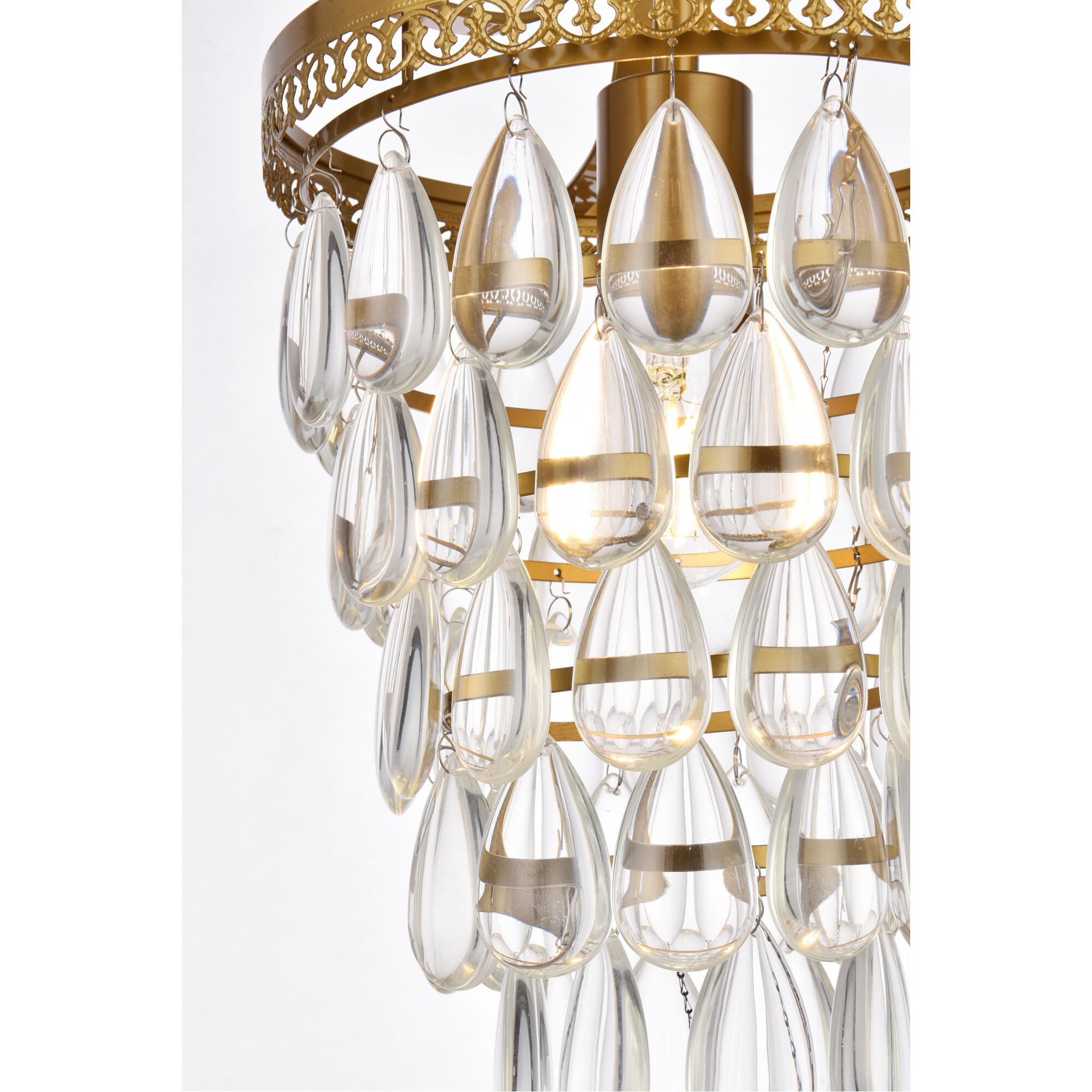 Shown in Brass finish and Clear Royal Cut crystal