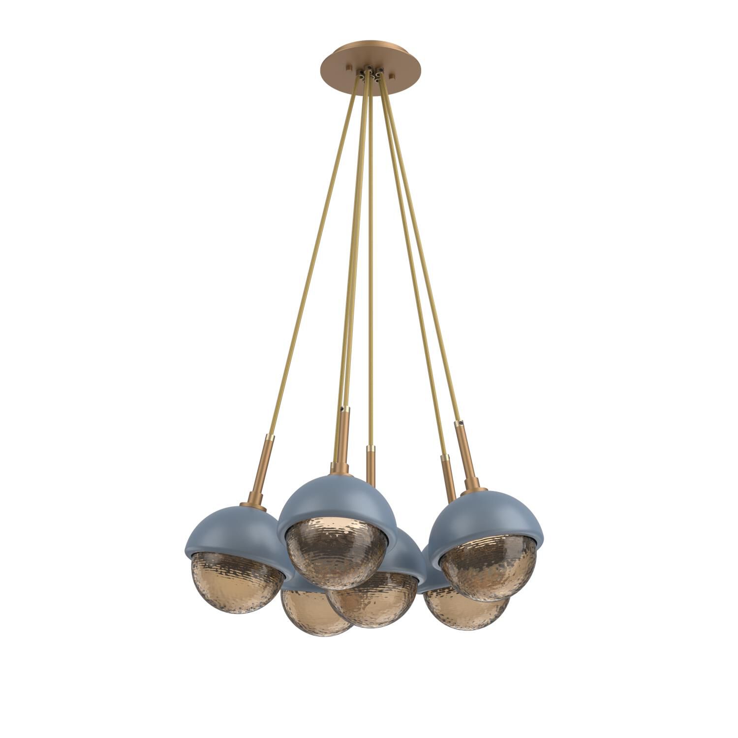 Levi Wilson Cabochon 19 Inch Multi Pendant Light by Hammerton Studio