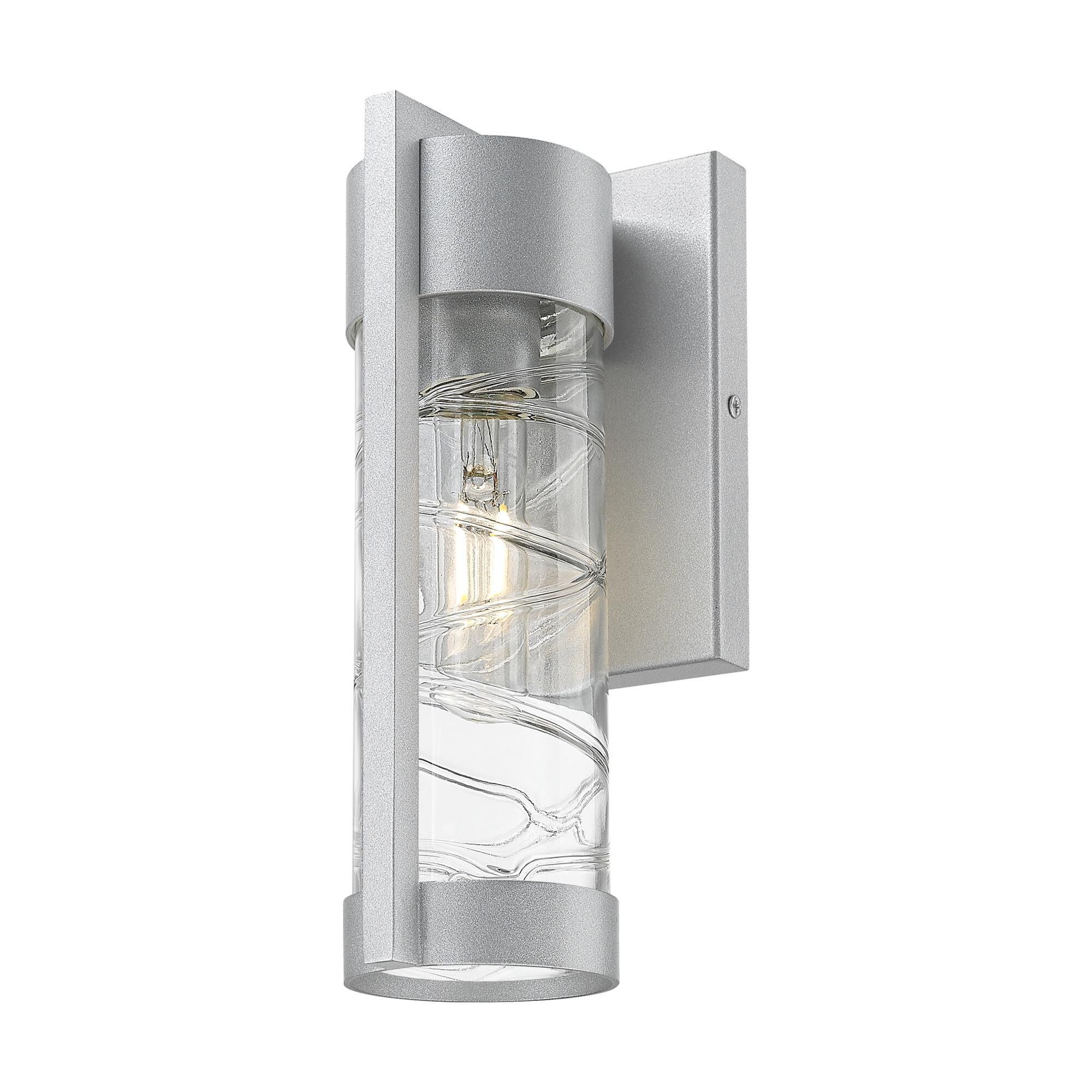 Shown in Silver finish and Deco Swirl shade