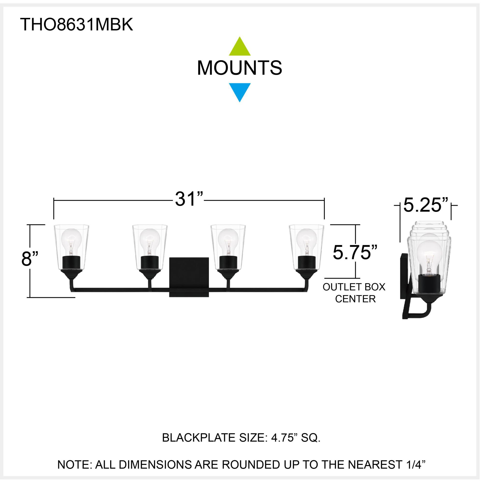 Thoresby 31 Inch 4 Light Bath Vanity Light by Quoizel