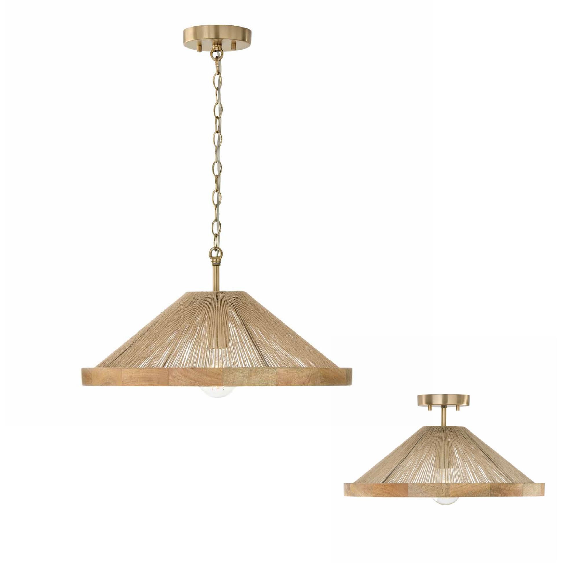 Maya 19 Inch Semi Flush Mount,