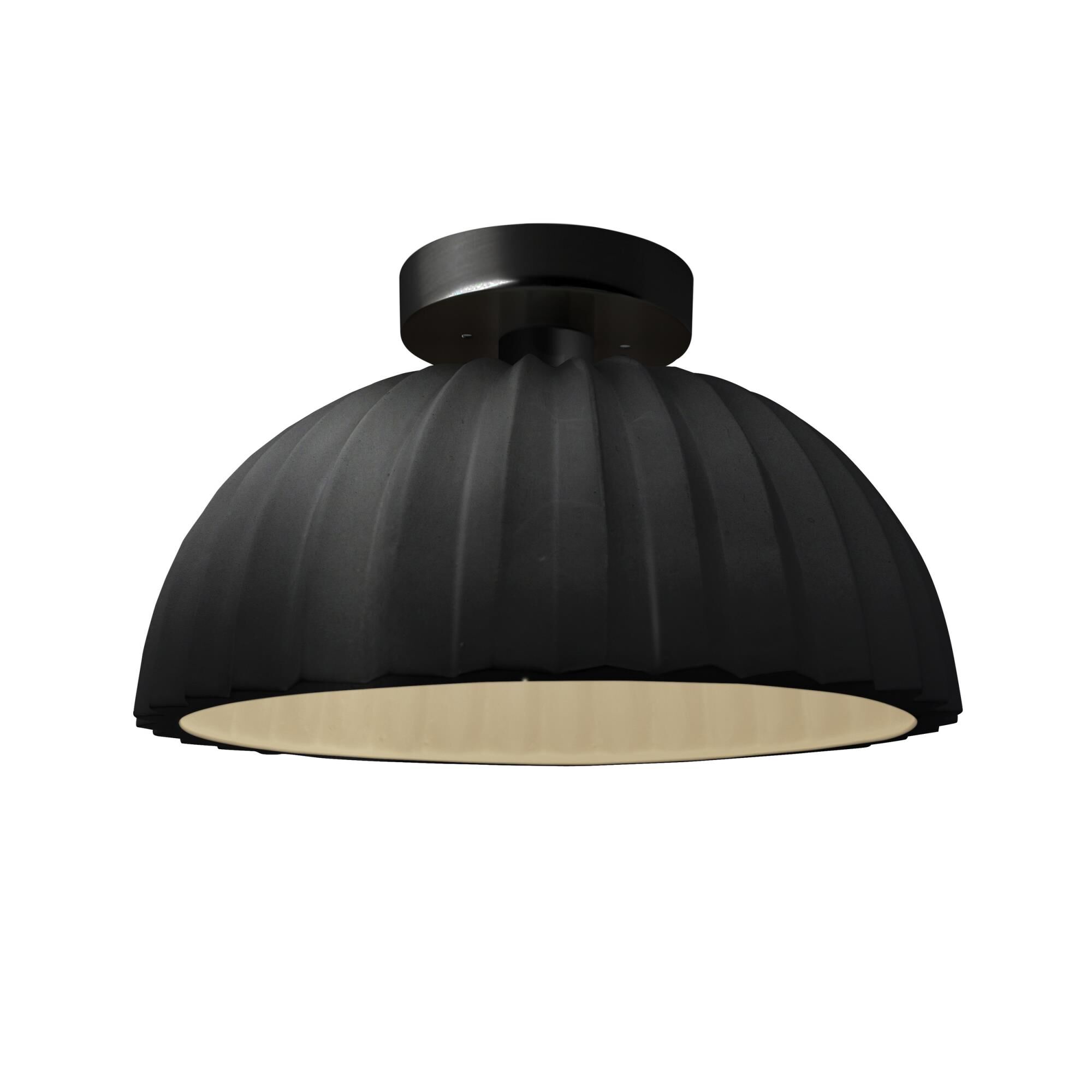 Pleated Dome 13 Inch Semi Flush Mount by Justice Design Group