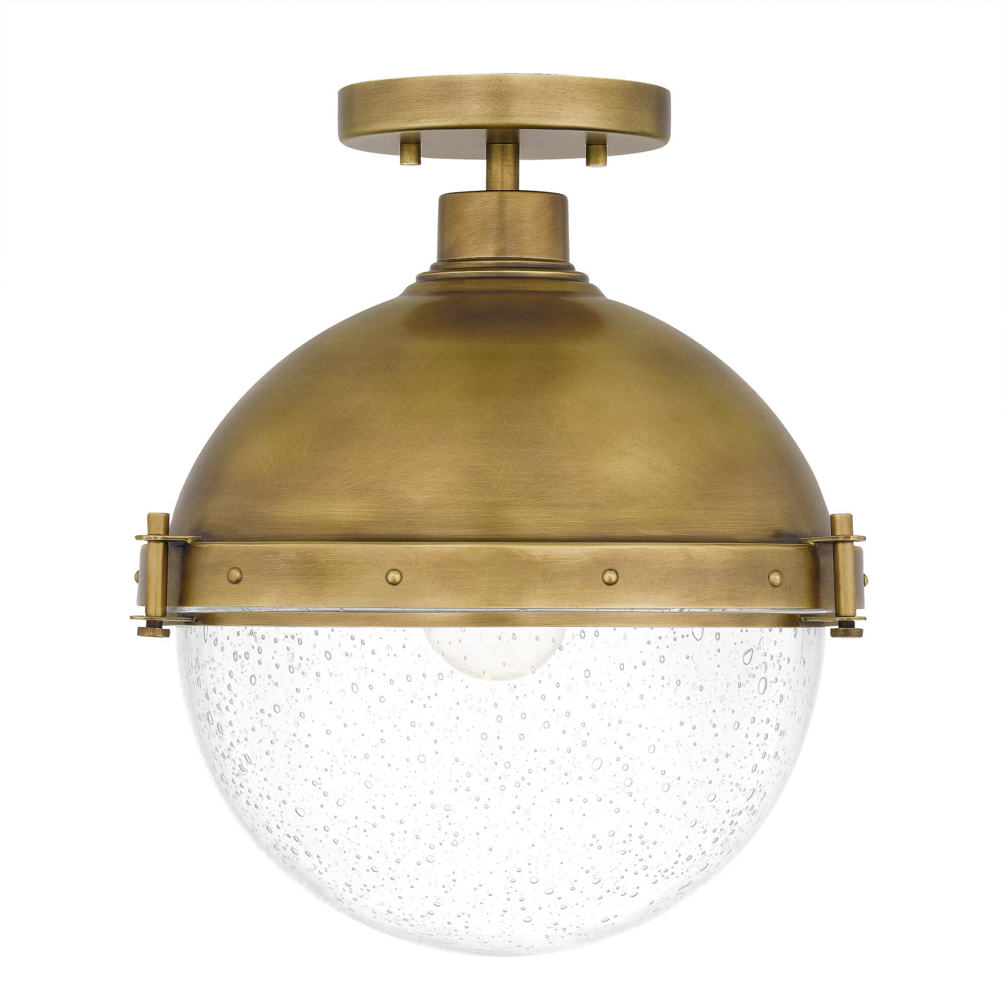 Perrine 12 Inch 1 Light Semi Flush Mount by Quoizel