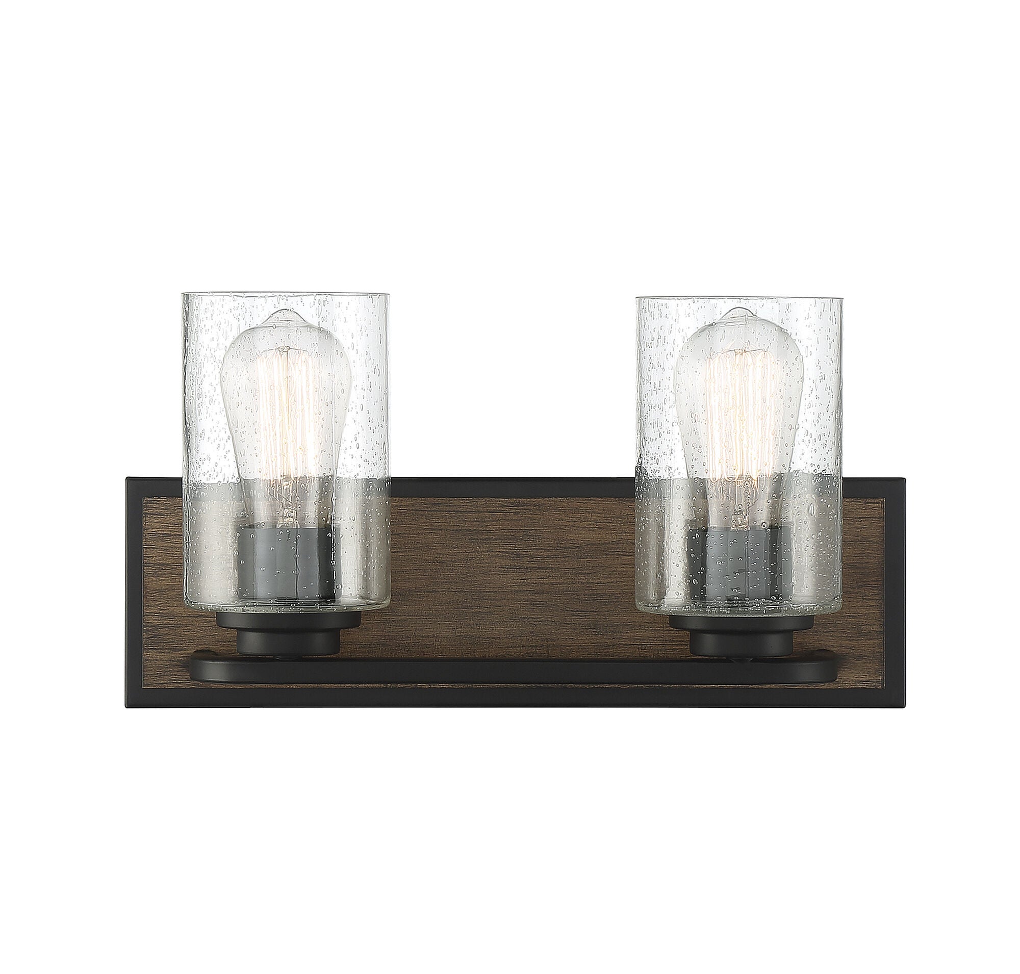 Shown in Lodge finish and Clear Seeded glass