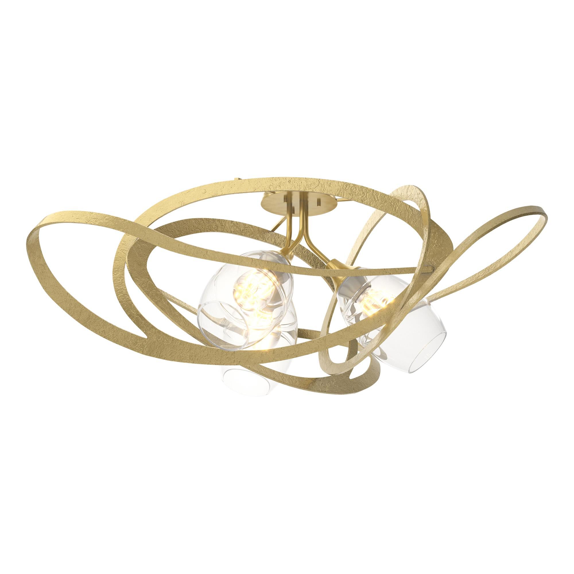 Shown in Modern Brass finish and Clear glass