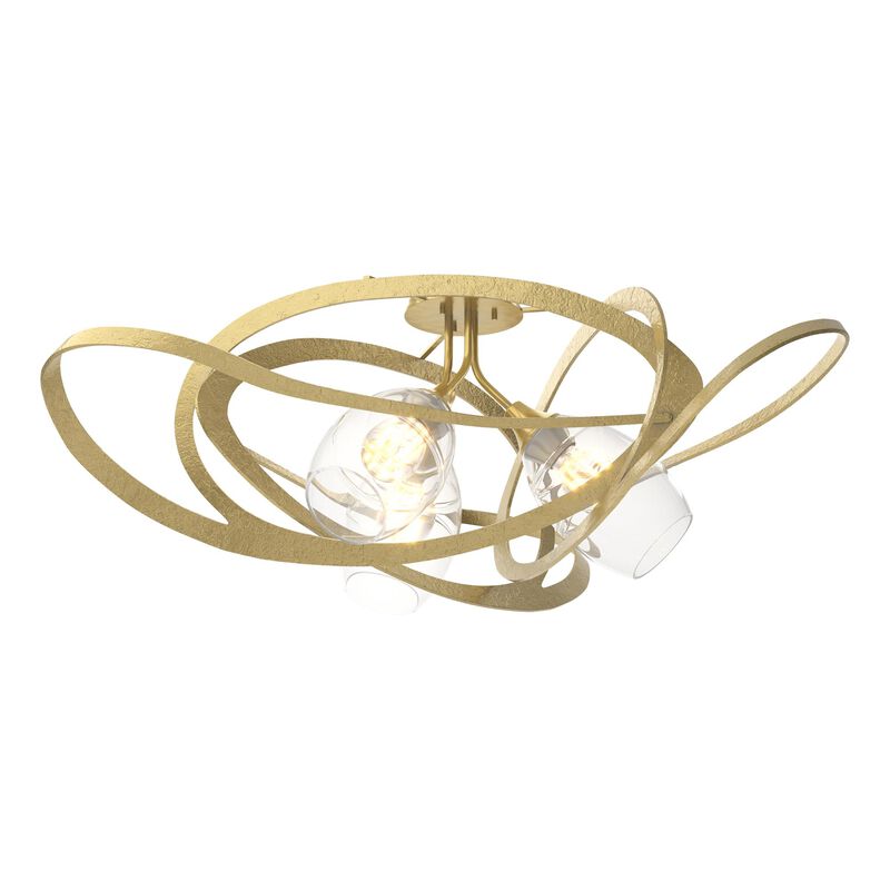 Nest 37 Inch 3 Light Semi Flush Mount by Hubbardton Forge