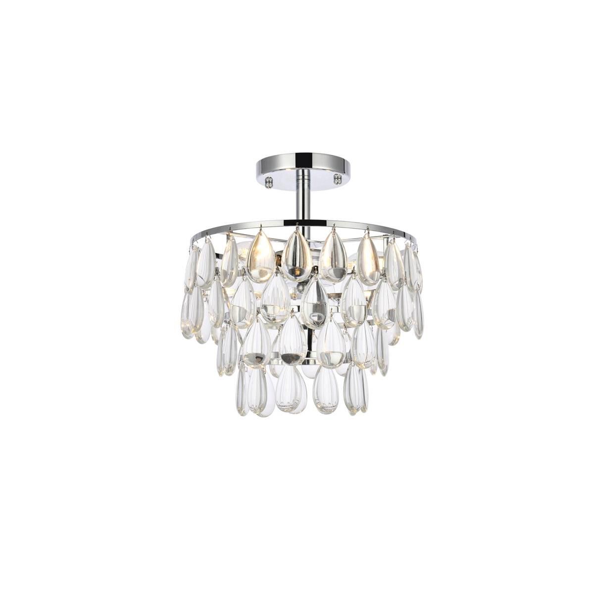 Mila 12 Inch 3 Light Flush Mount by Elegant Lighting