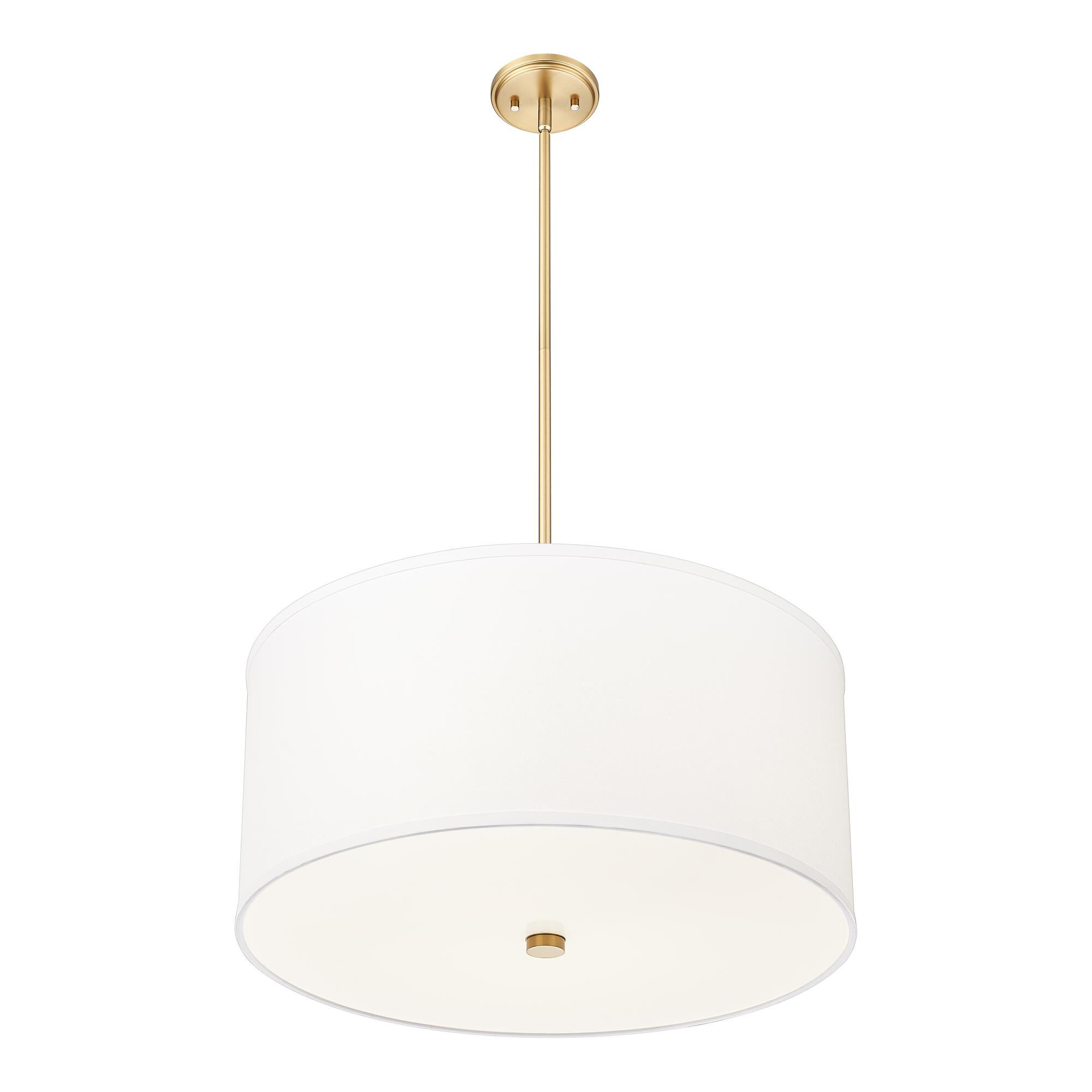 Shown in Modern Gold finish and White glass