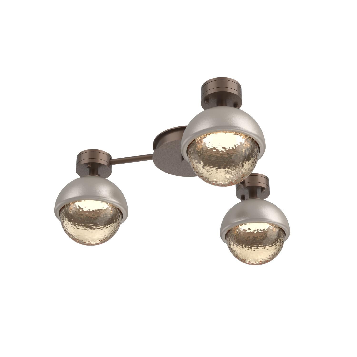 Shown in Burnished Bronze finish and Amber glass and Beige Silver accent