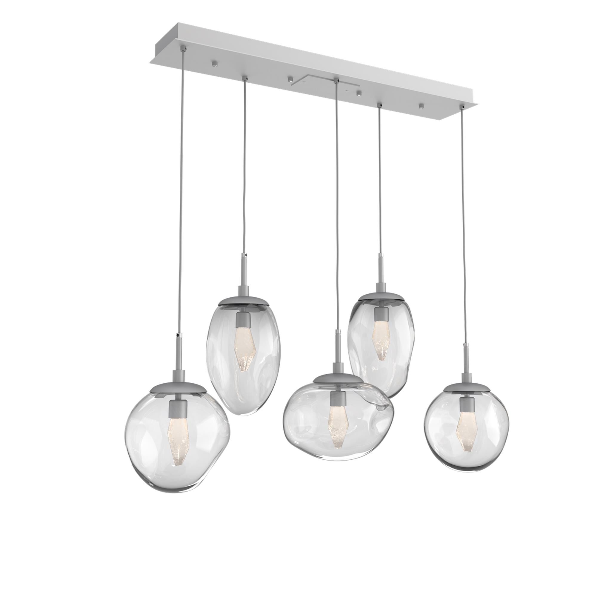 Shown in Classic Silver finish and Geo Inner And Clear Outer glass