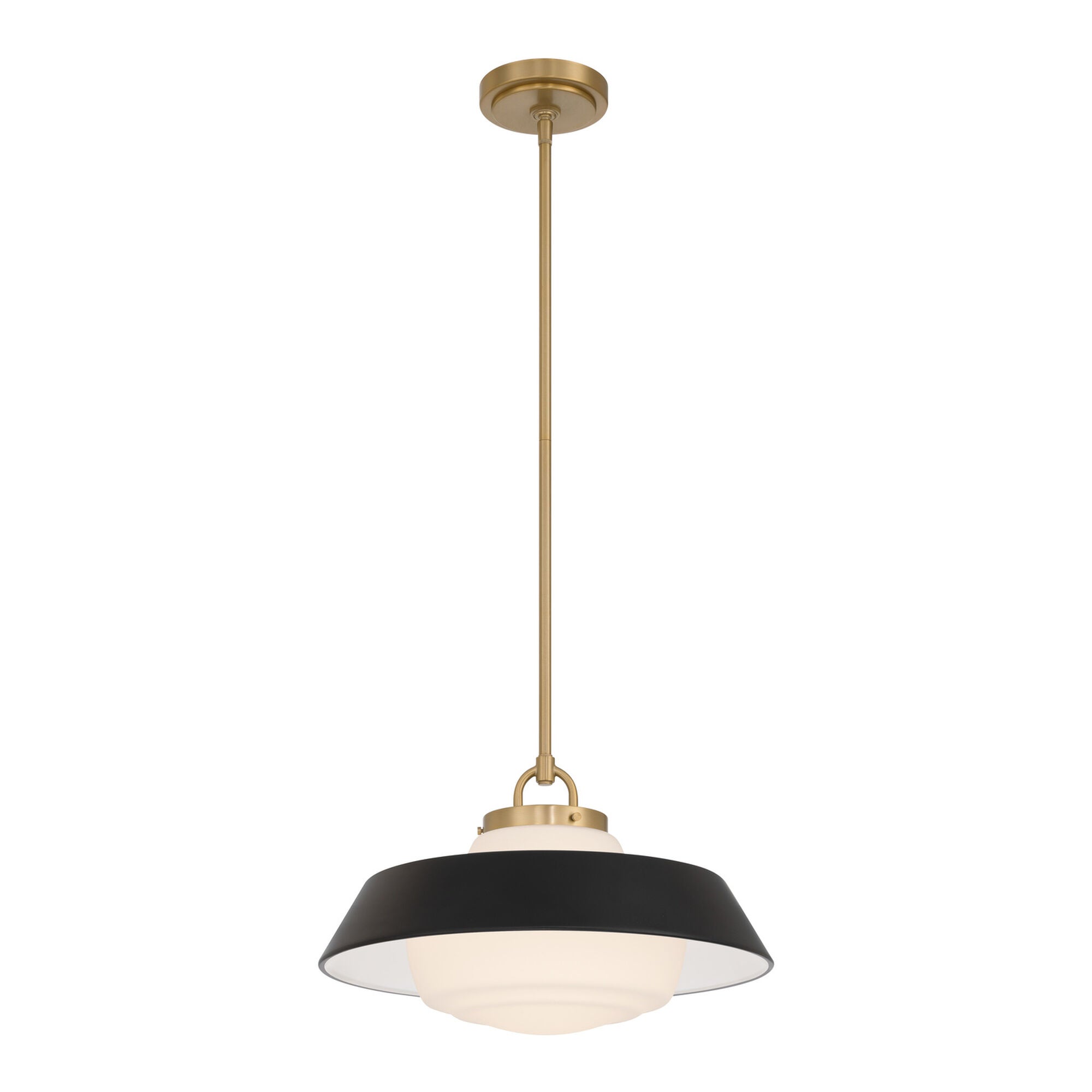 Shown in Vibrant Gold finish and Steel glass and Steel shade