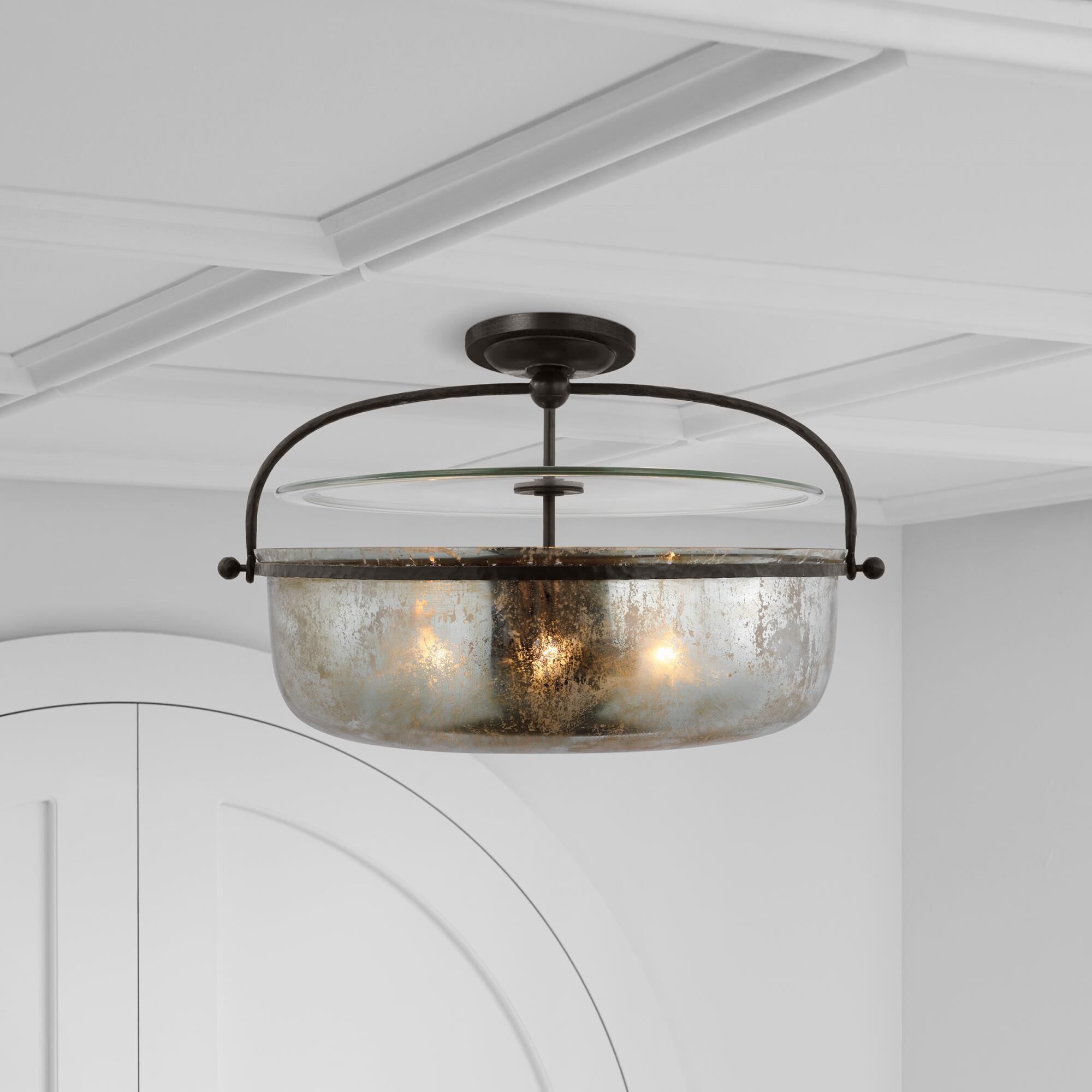 Chapman and Myers Lorford 28 Inch 3 Light LED Flush Mount by Visual Comfort Signature Collection
