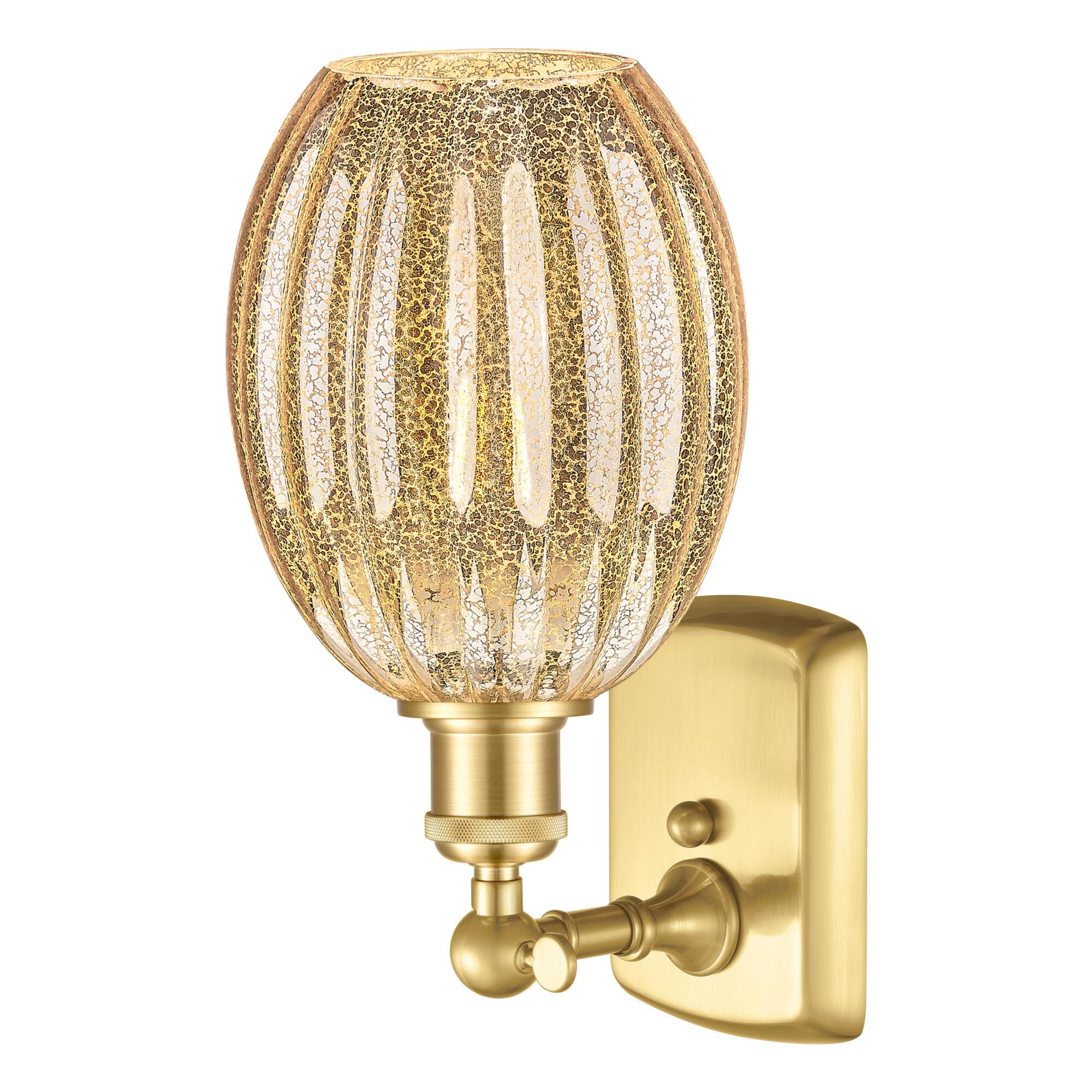 Shown in Satin Gold finish and Mercury glass