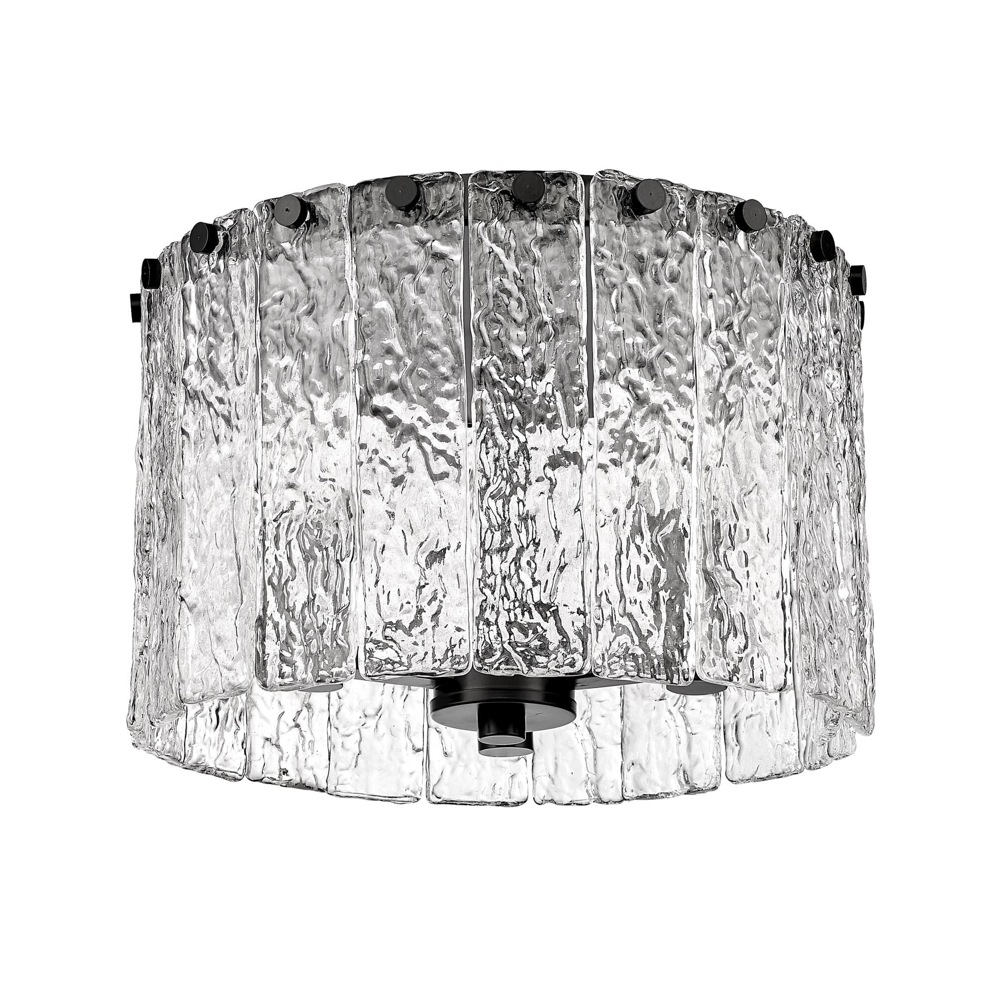 Glacier 12 Inch 3 Light Flush Mount by Z-Lite