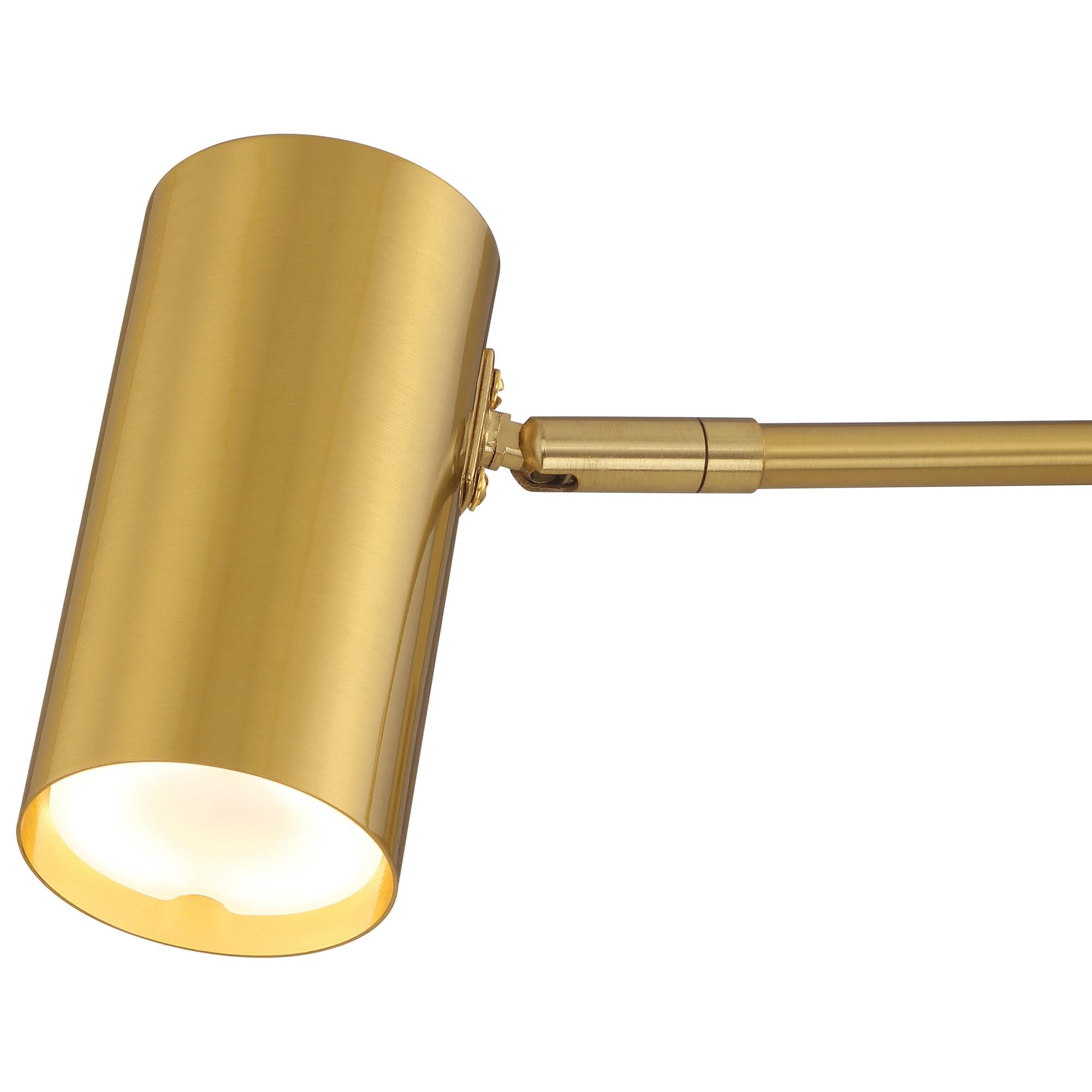 Shown in Antique Brushed Brass finish and Antique Brushed Brass Steel shade