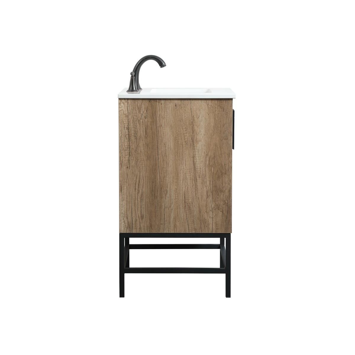 Shown in Natural Oak finish and Without Backsplash accent