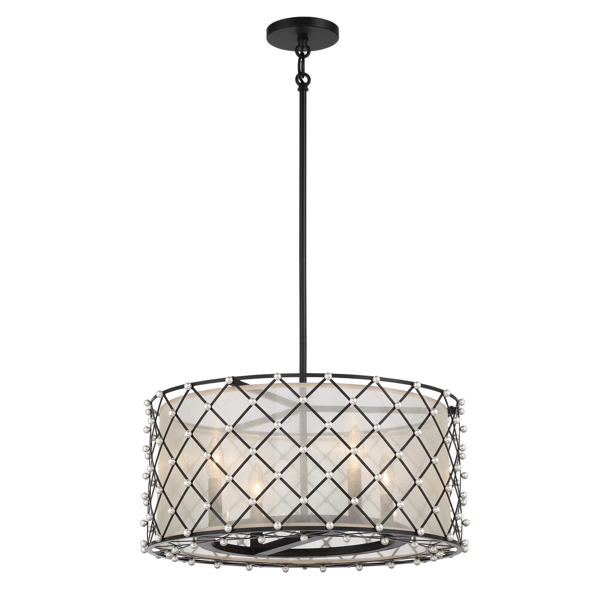 Shown in Coal finish and Gold Organza shade