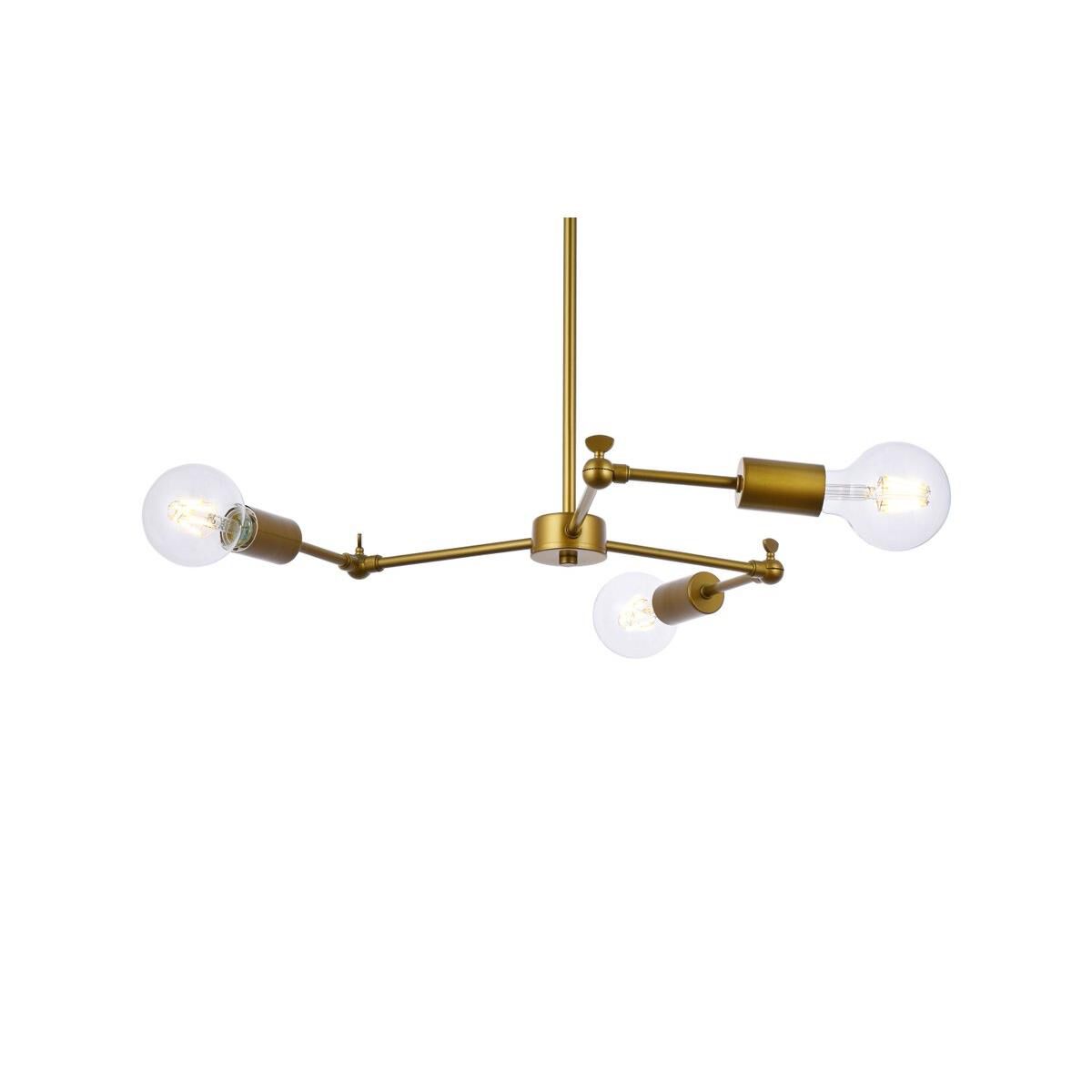 Furlong 28 Inch 3 Light Chandelier by Elegant Lighting