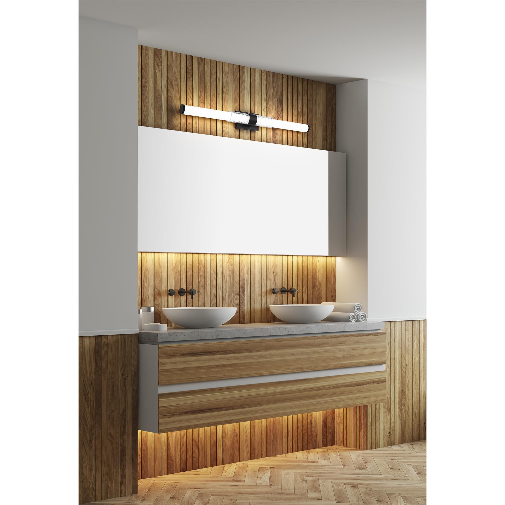 Shown in Matte Black finish and Matte Opal glass and Matte Opal shade