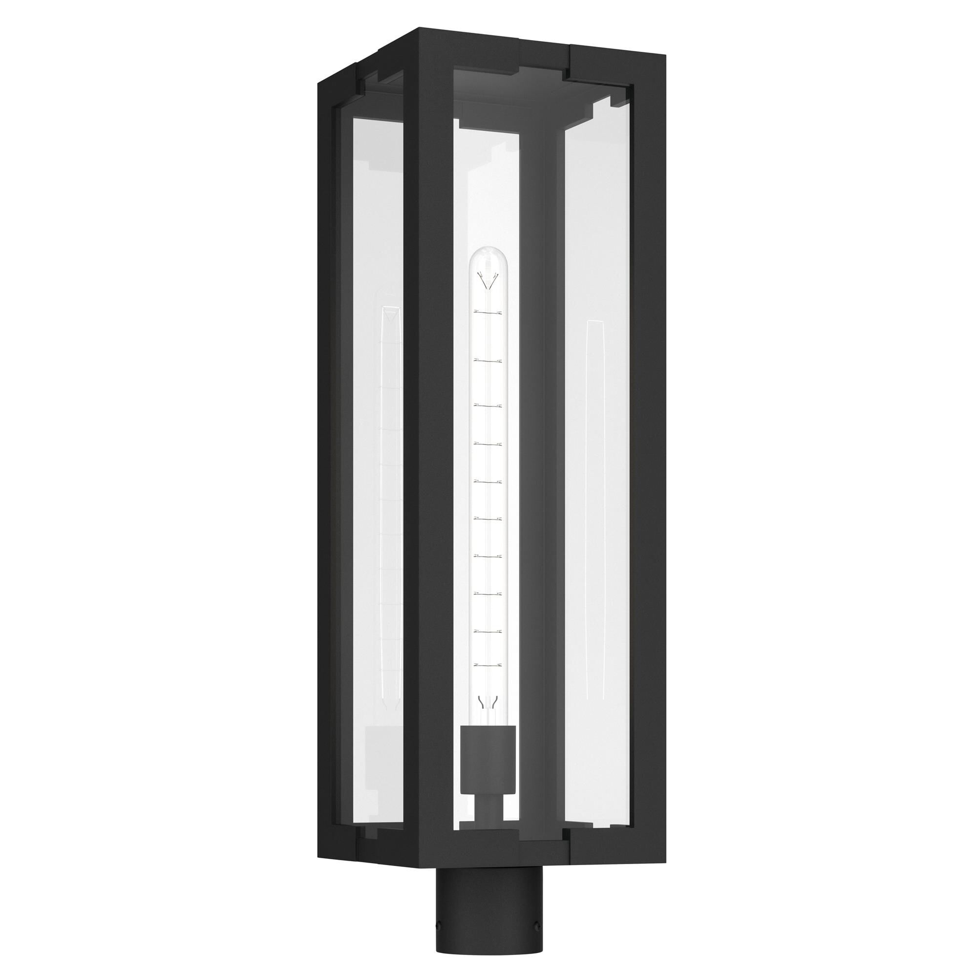 Shown in Textured Black finish and Clear glass