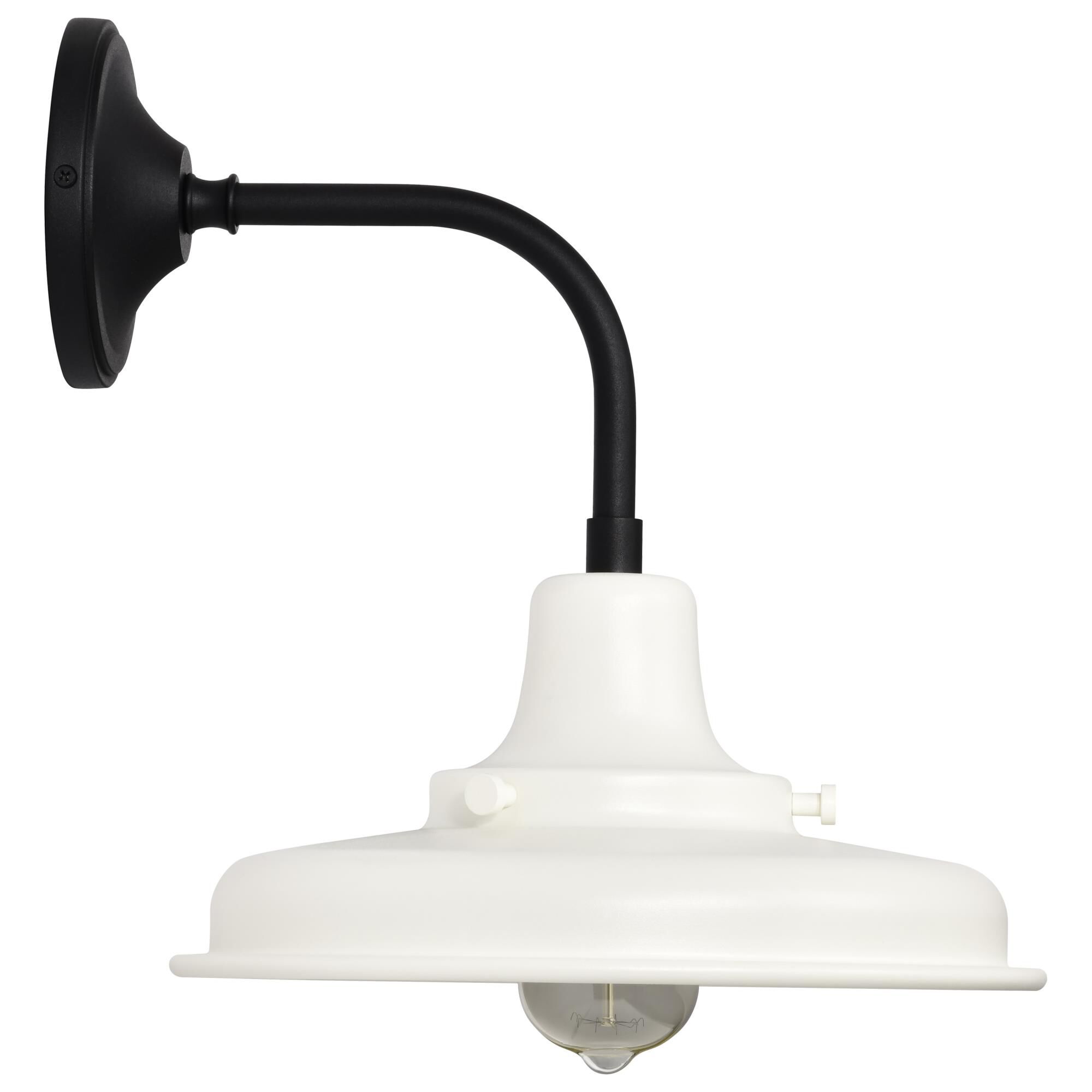 Shown in Black finish and White shade