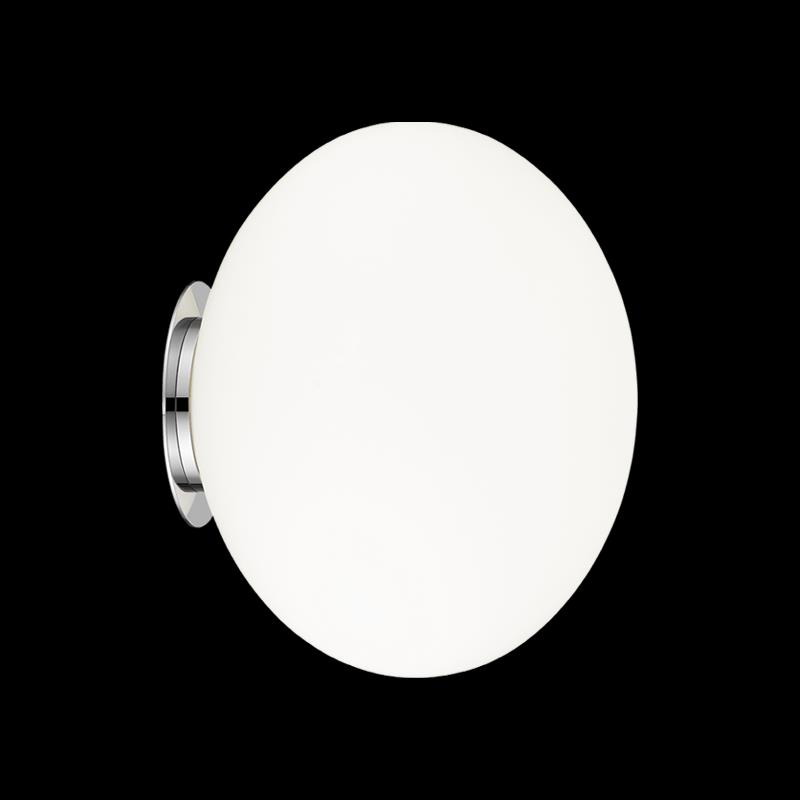 Shown in Chrome finish and Opal glass