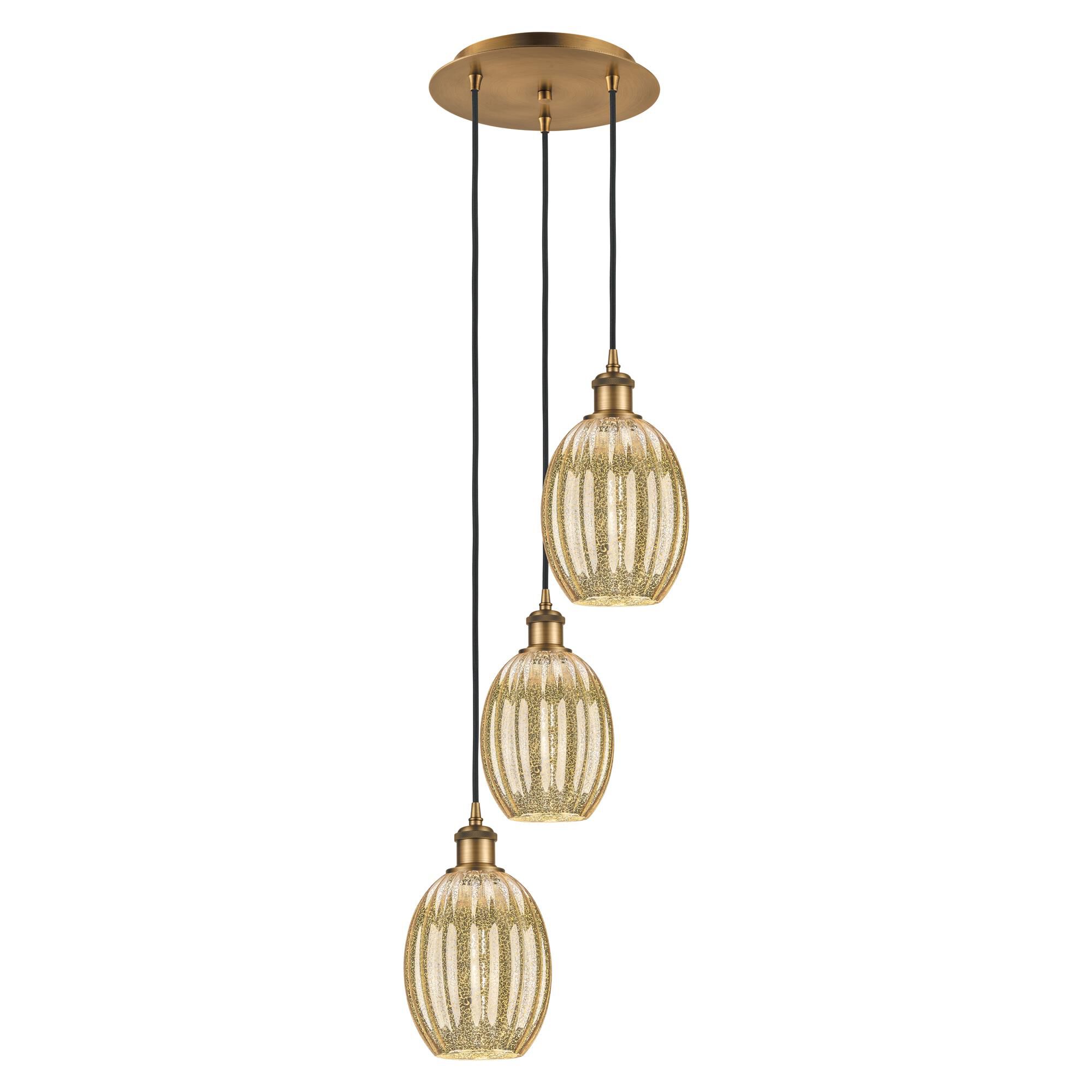 Shown in Brushed Brass finish and Mercury glass