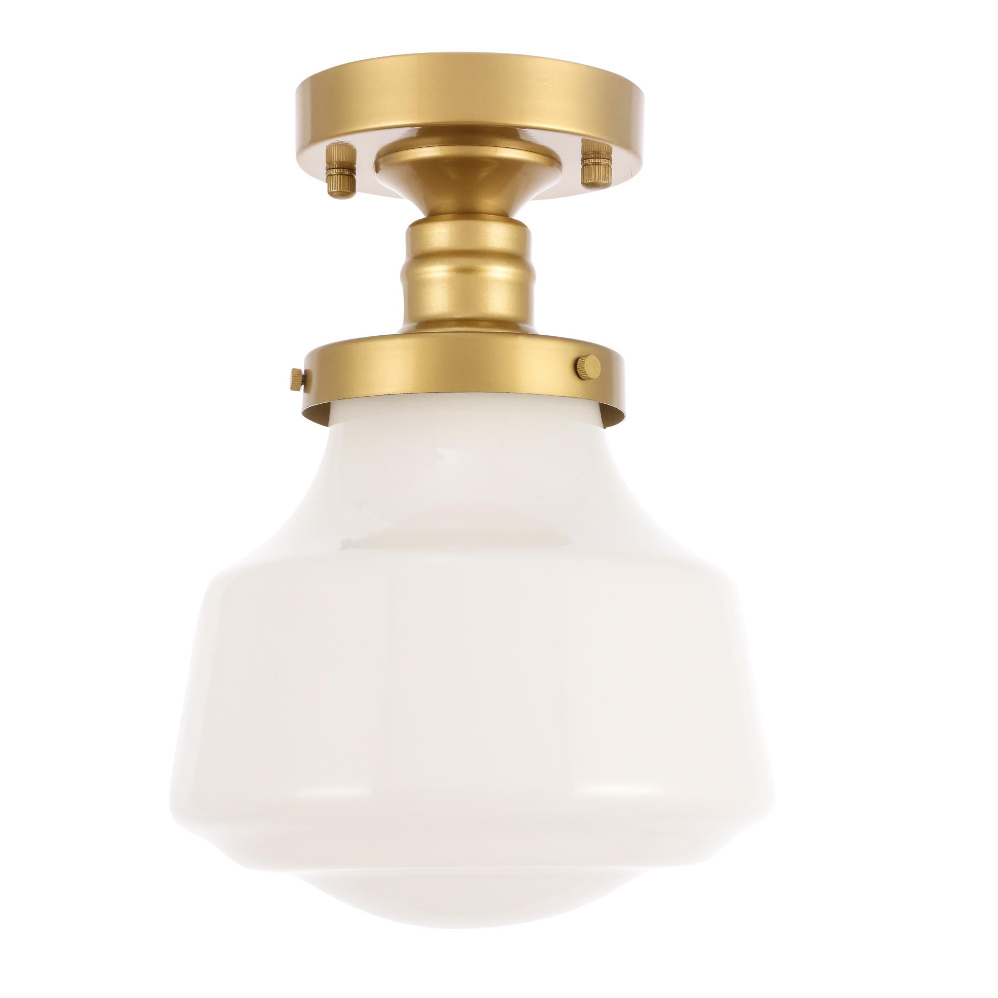 Lyle 8 Inch 1 Light Semi Flush Mount by Elegant Lighting