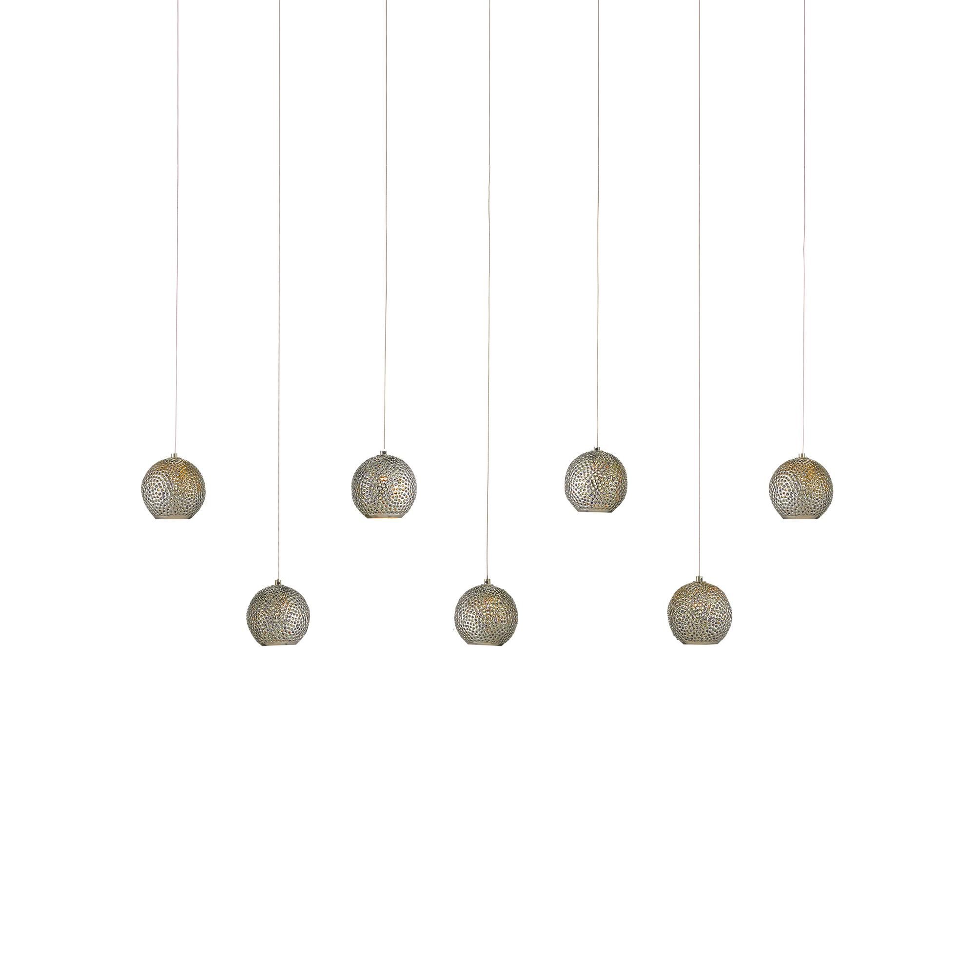 Shown in Nickel, Blue, Silver finish and Nickel and Blue Bead glass