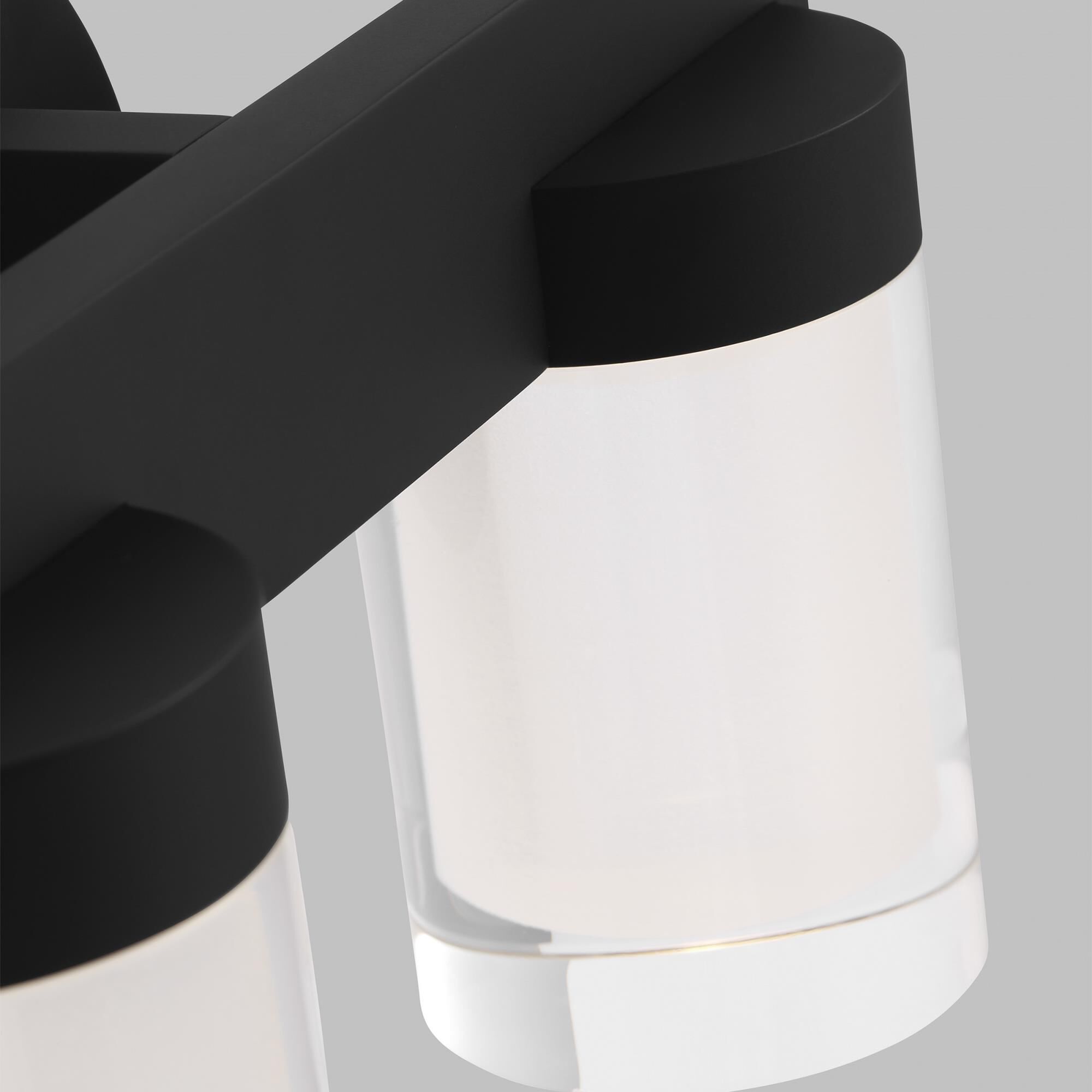 Shown in Nightshade Black finish and Crystal glass