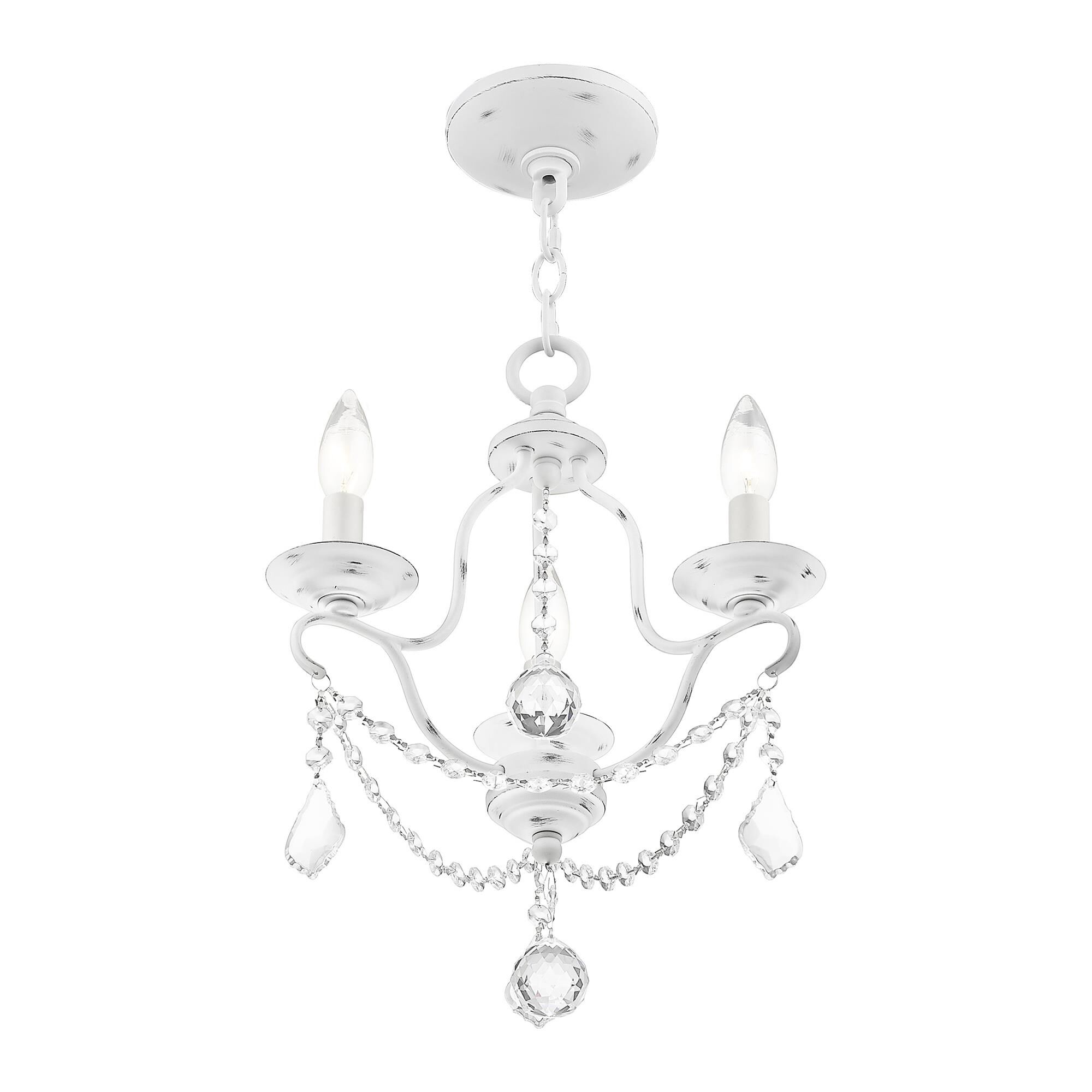 Chesterfield 12 Inch 3 Light Mini Chandelier by Livex Lighting