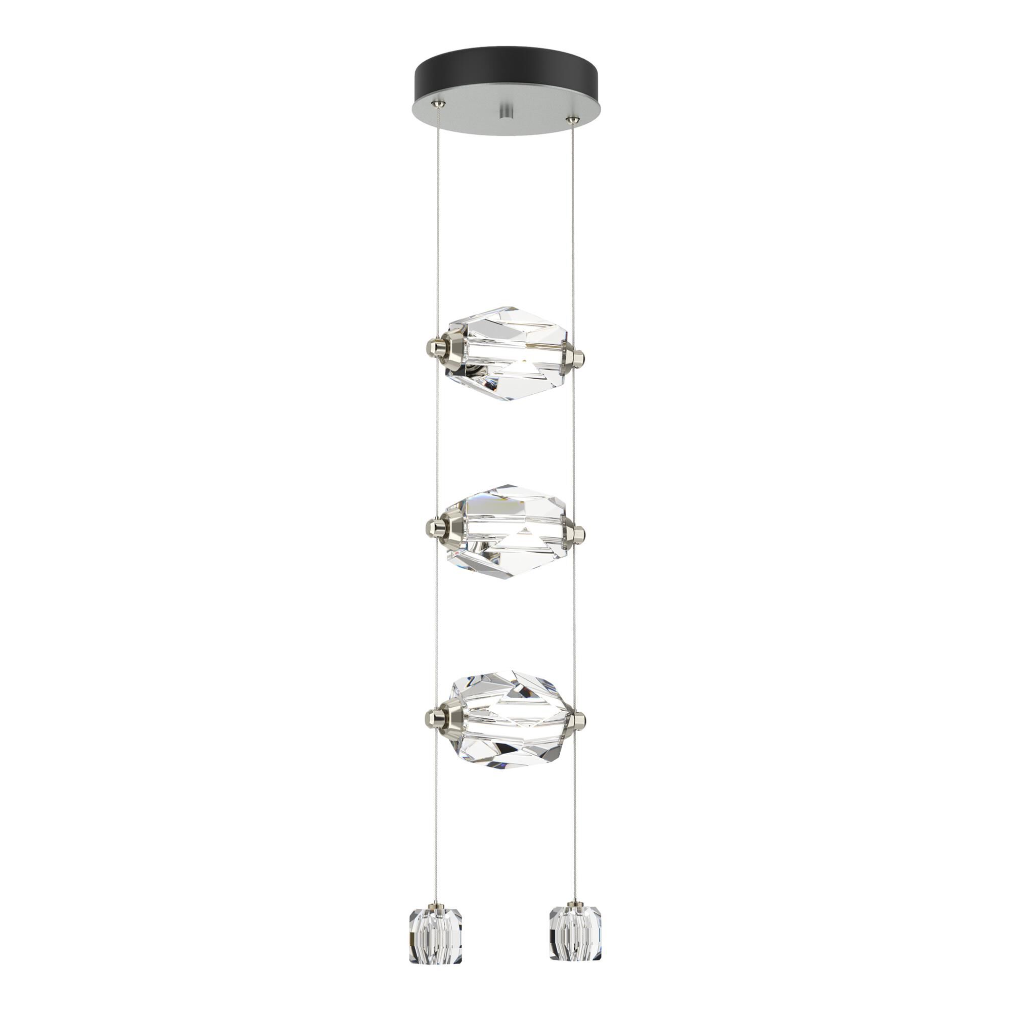 Shown in Vintage Platinum finish and Clear Crystal glass