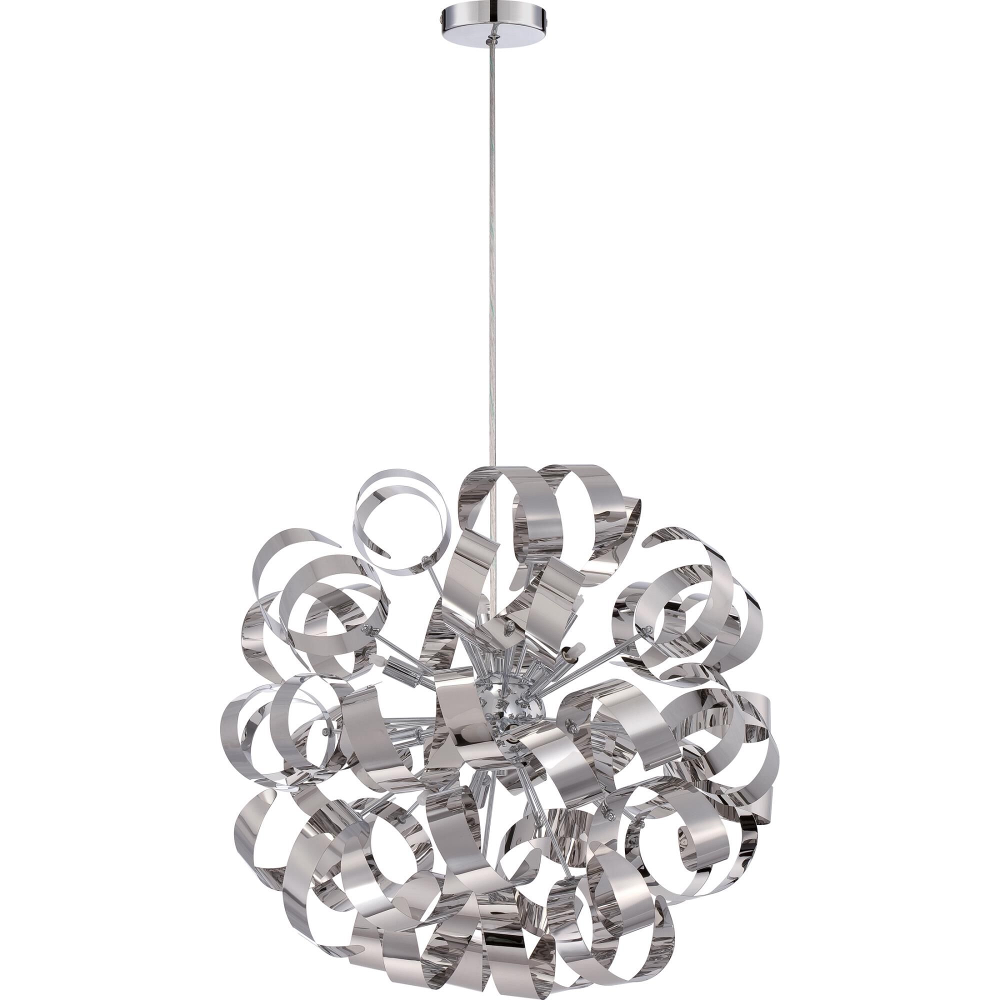Platinum Collection Ribbons 23 Inch Large Pendant by Quoizel