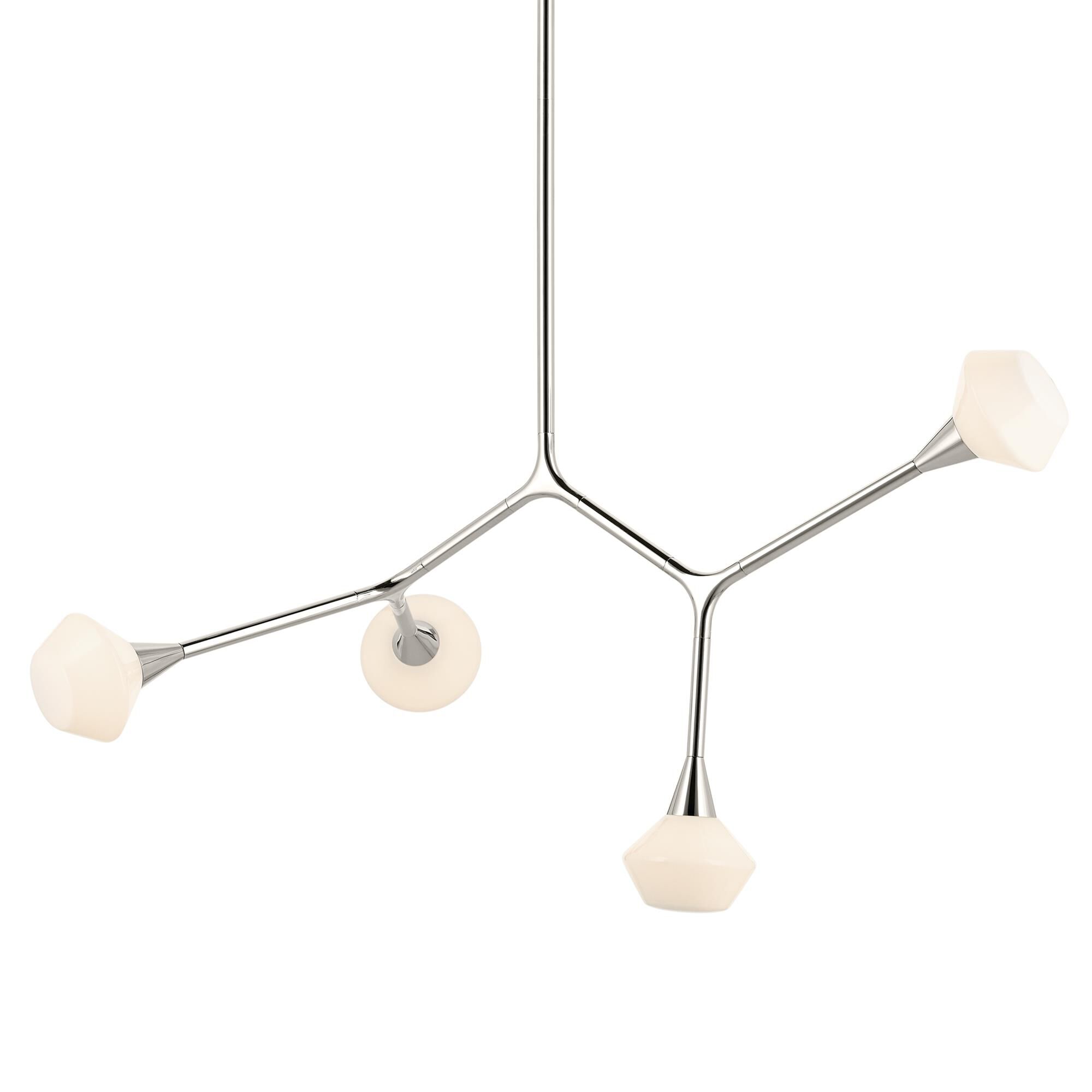 Shown in Polished Nickel finish and Opal glass