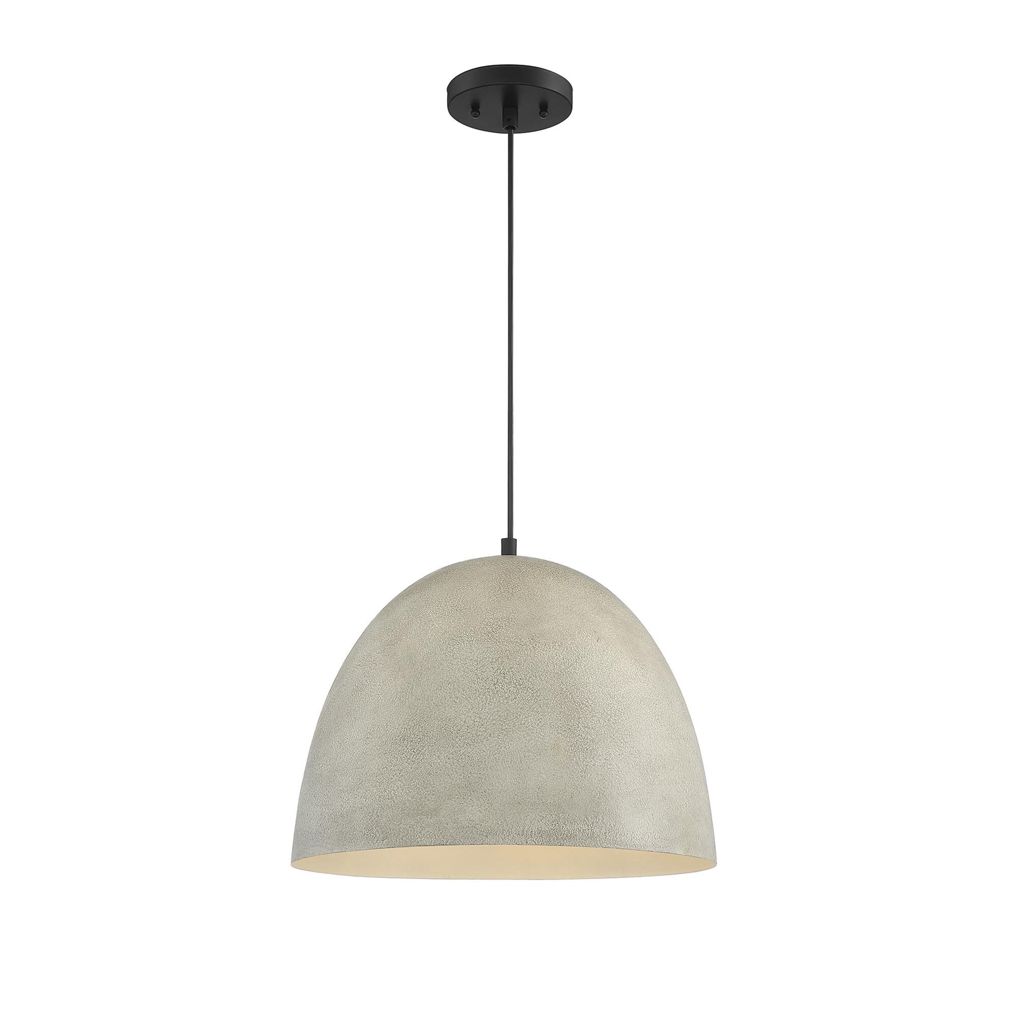 Shown in Concrete With Matte Black finish and Rough Stone shade