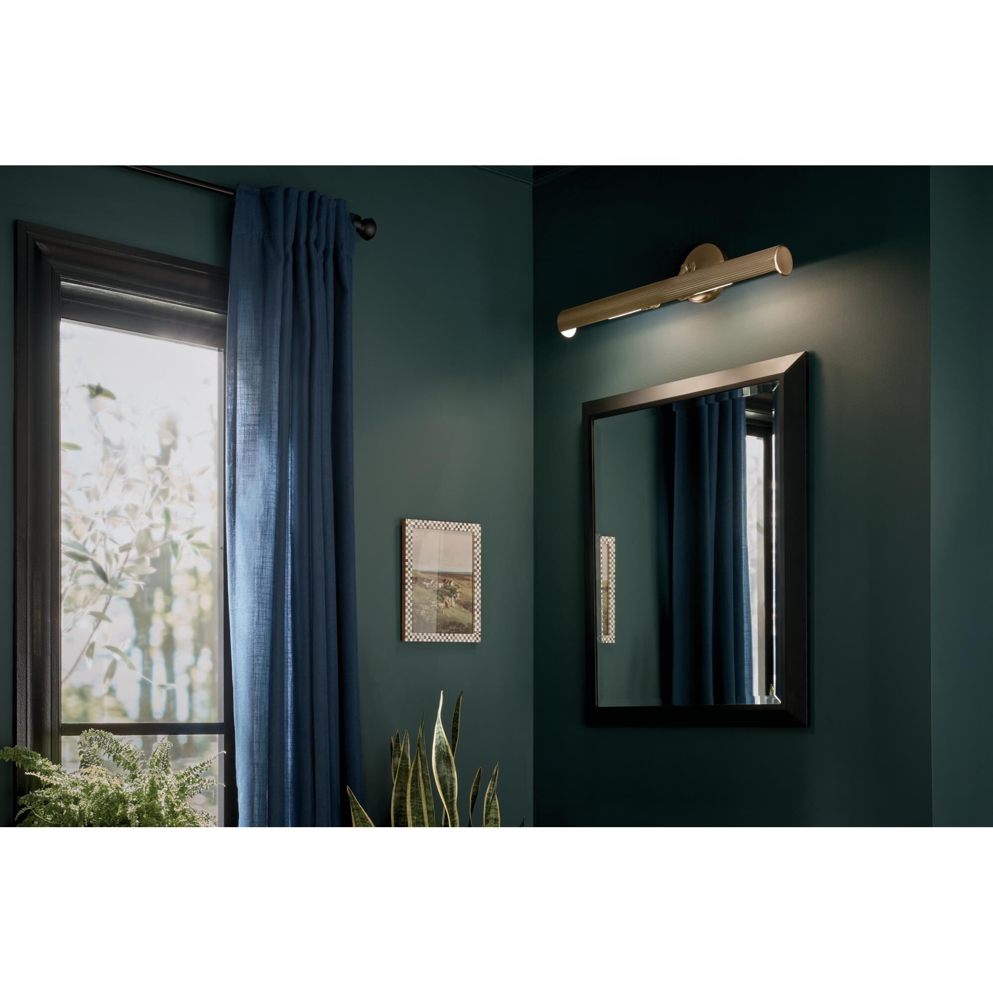 Shown in Champagne Bronze finish and Metal, Cylinder and Ribbed shade