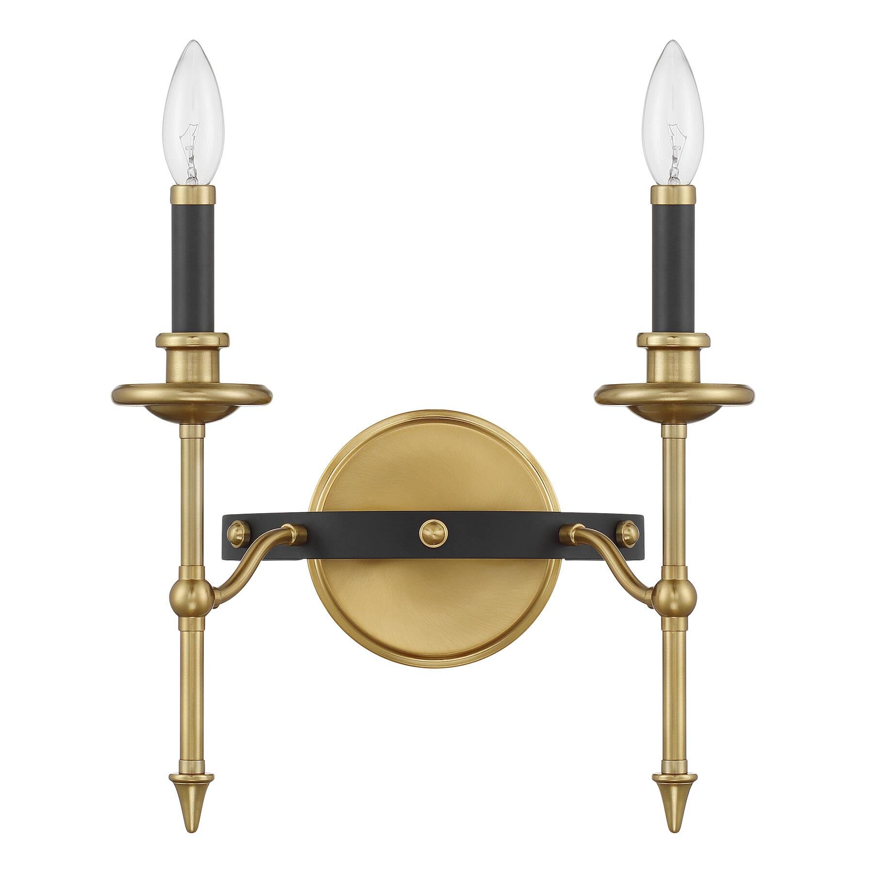 Shown in Matte Black and Warm Brass finish