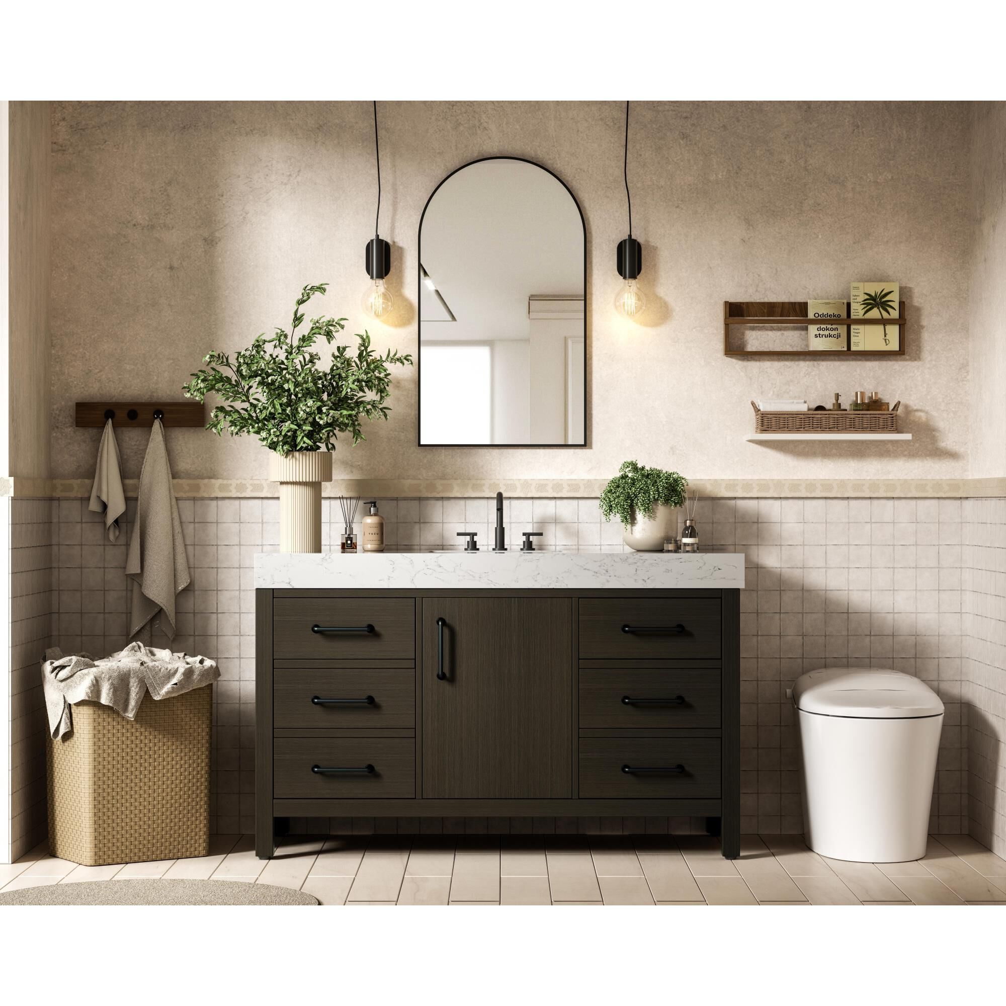 Nathan 54 Inch Bath Vanity by Elegant Dcor