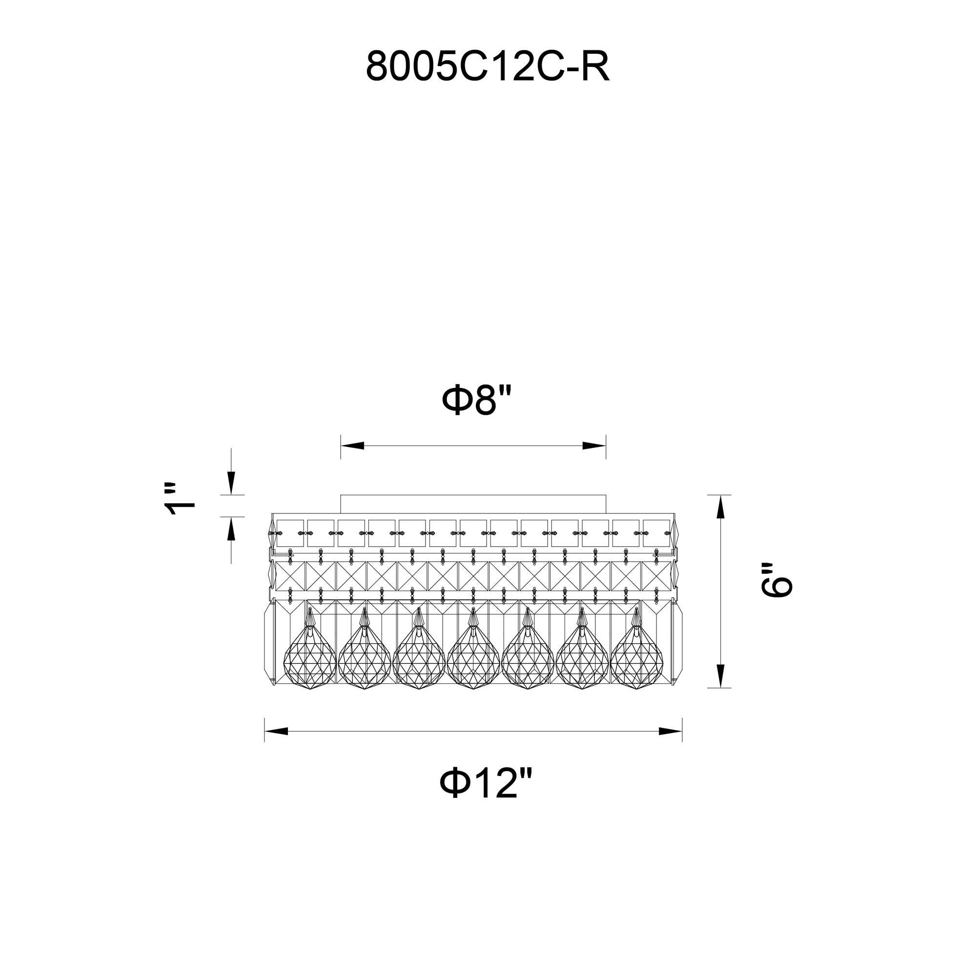 Shown in Chrome finish and K9 Clear crystal